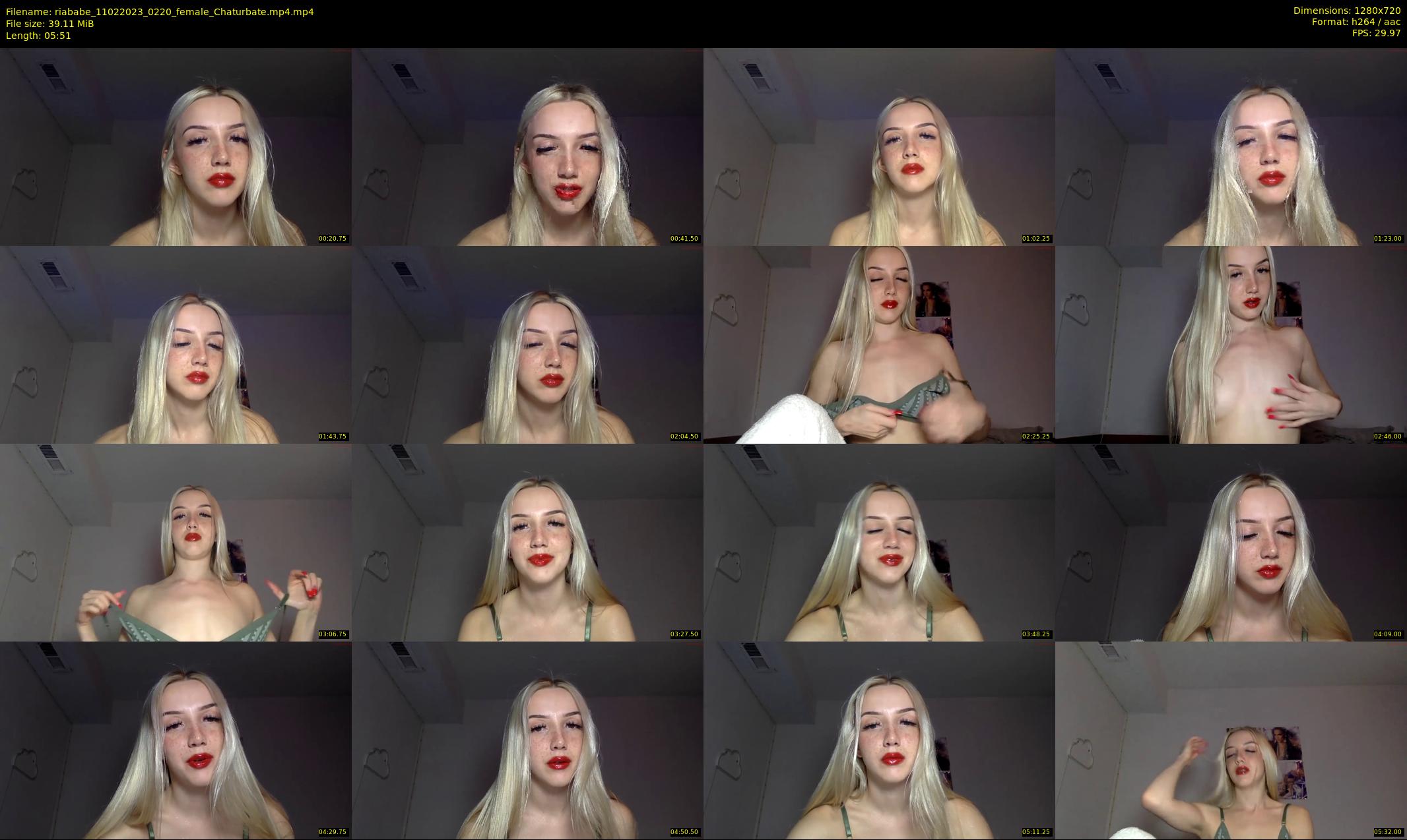 riababe — 6 minute Chaturbate female cam show recording, 720p, Feb 11, 2023