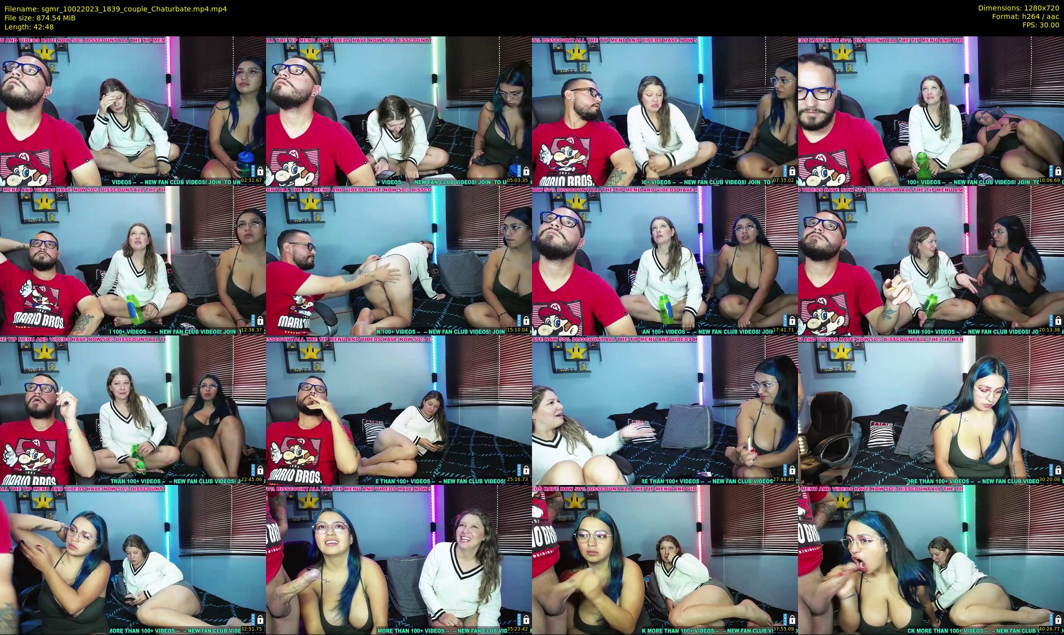 sgmr — 43 minute Chaturbate couple cam show recording, 720p, Feb 10, 2023