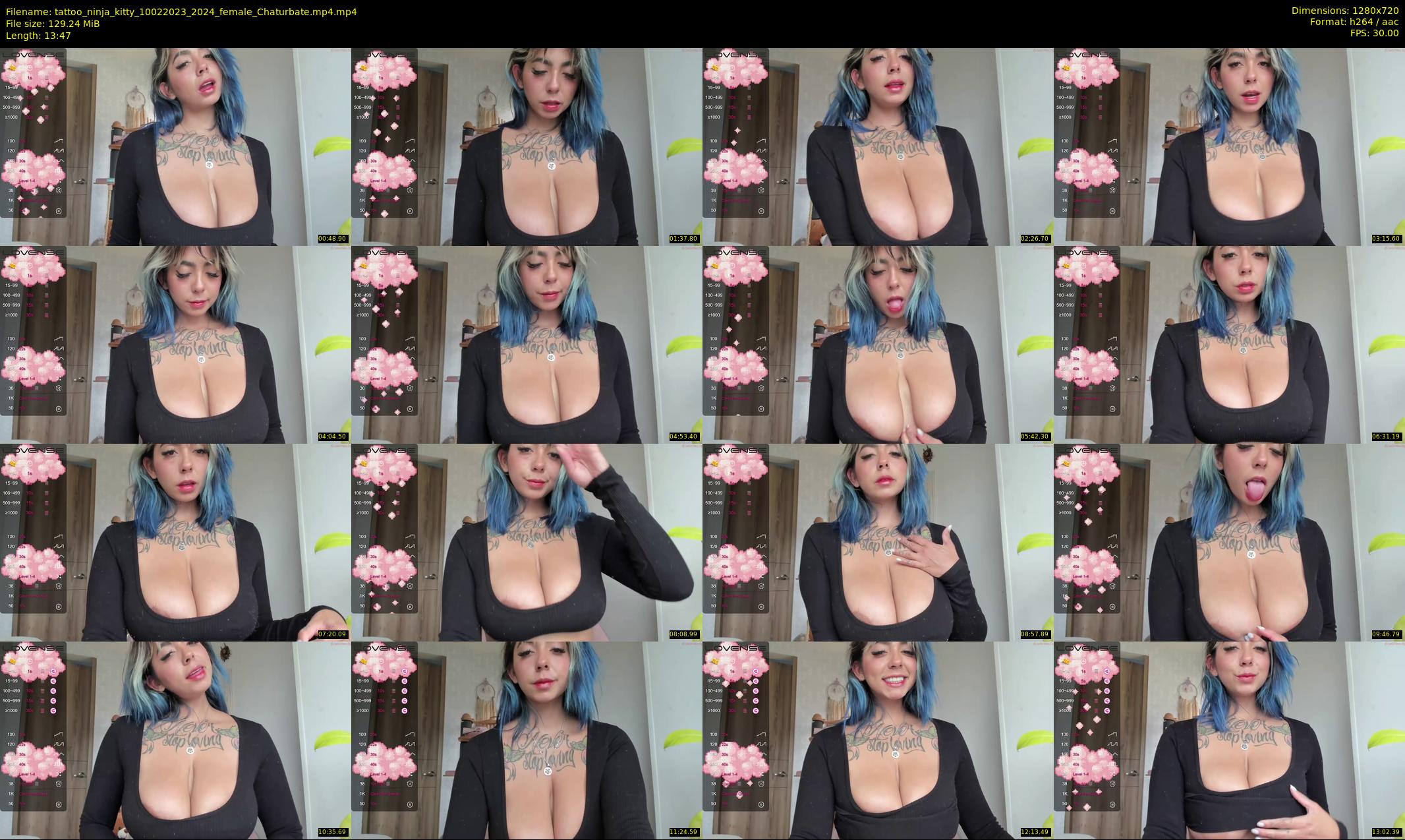 tattoo_ninja_kitty — 14 minute Chaturbate female cam show recording, 720p, Feb 10, 2023