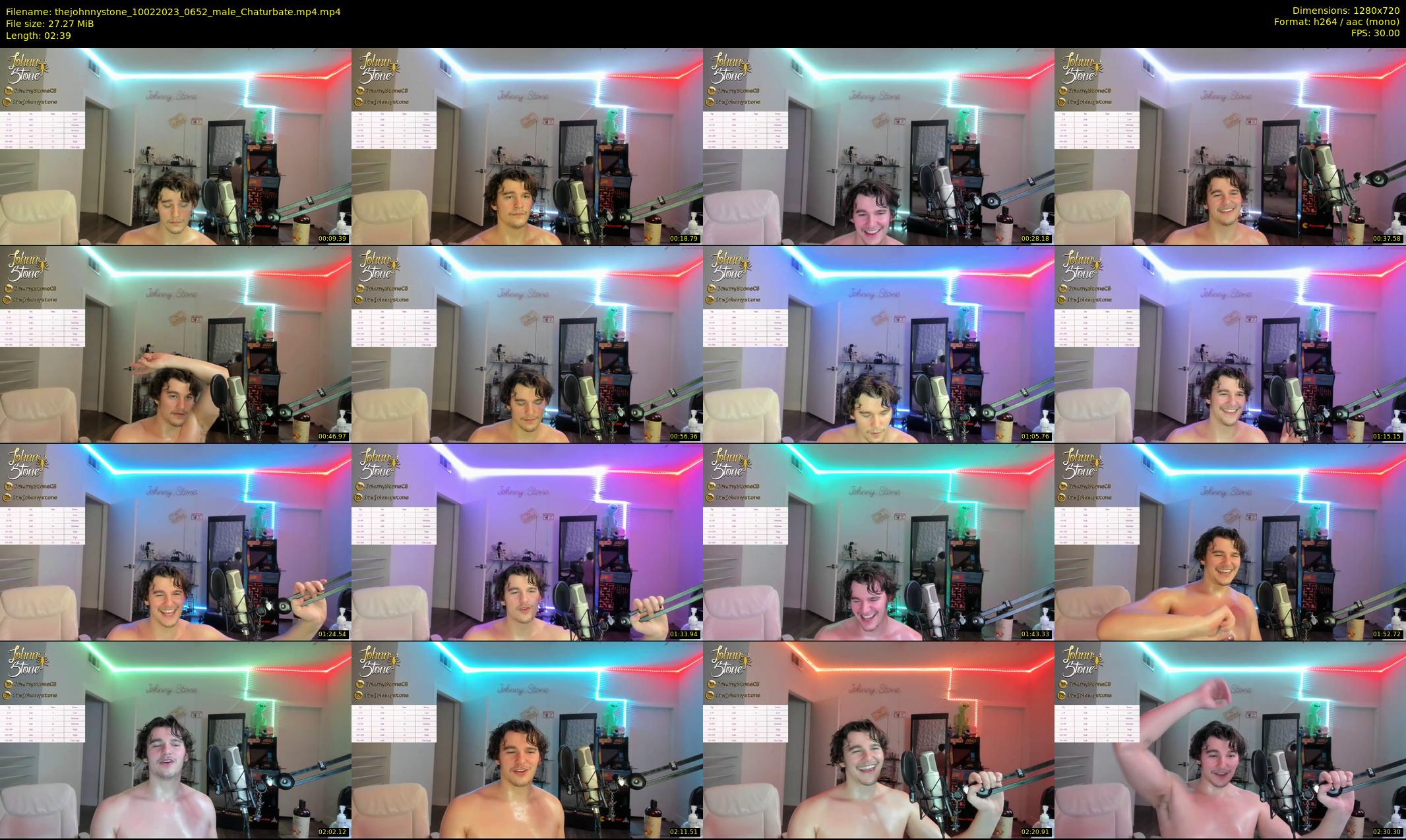 thejohnnystone — 3 minute Chaturbate male cam show recording, 720p, Feb 10, 2023