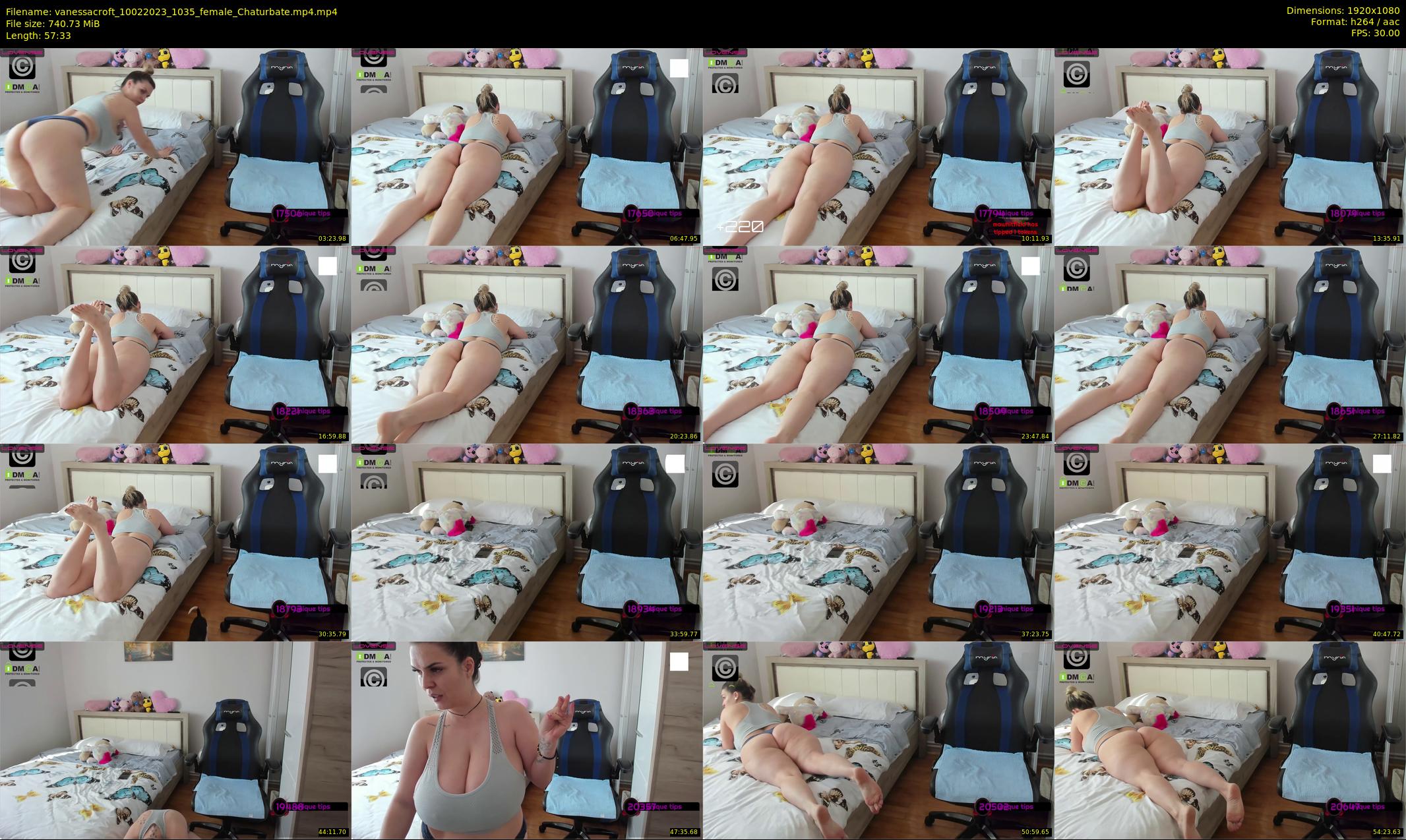 vanessacroft — 58 minute Chaturbate female cam show recording, 1080p, Feb 10, 2023
