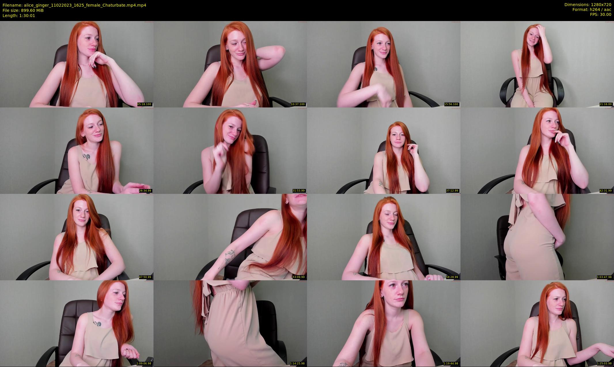 alice_ginger — 91 minute Chaturbate female cam show recording, 720p, Feb 11, 2023