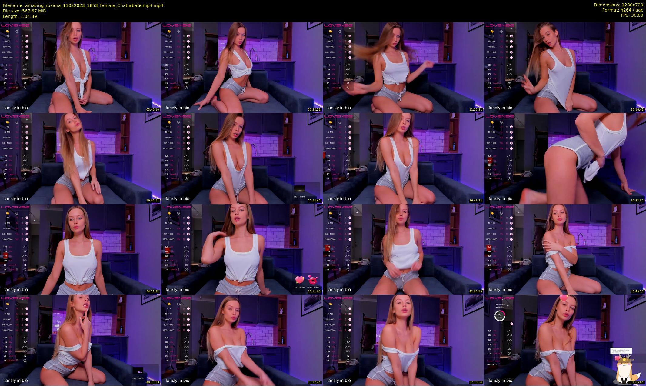 amazing_roxana — 65 minute Chaturbate female cam show recording, 720p, Feb 11, 2023