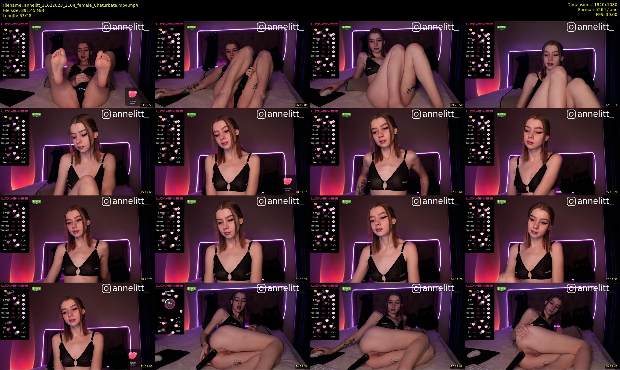 annelitt — 54 minute Chaturbate female cam show recording, 1080p, Feb 11, 2023