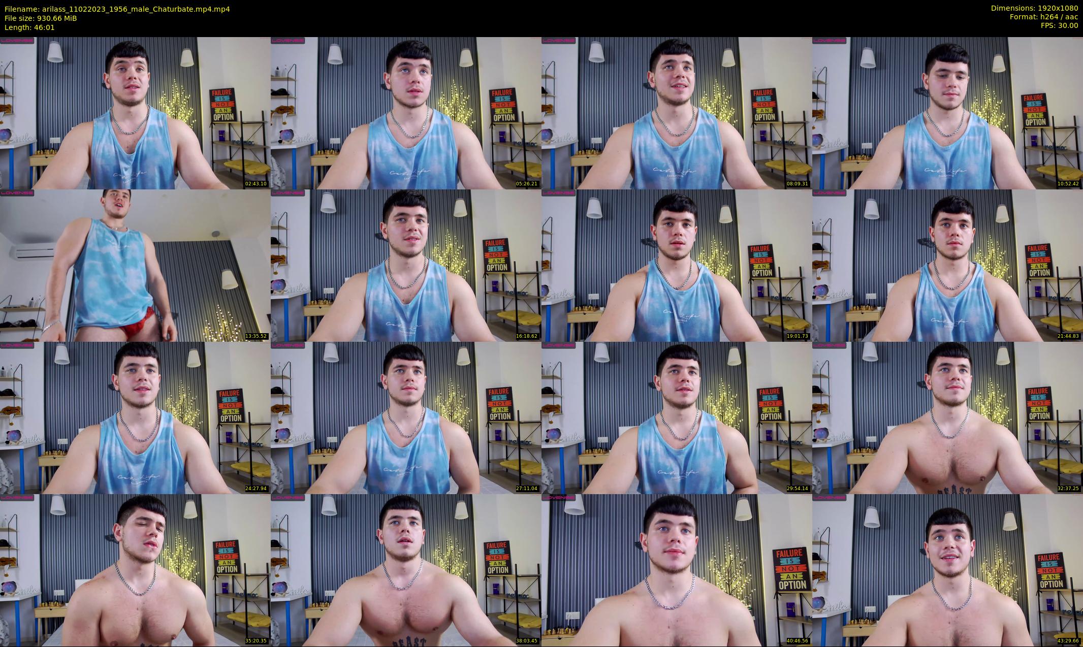 arilass — 47 minute Chaturbate male cam show recording, 1080p, Feb 11, 2023