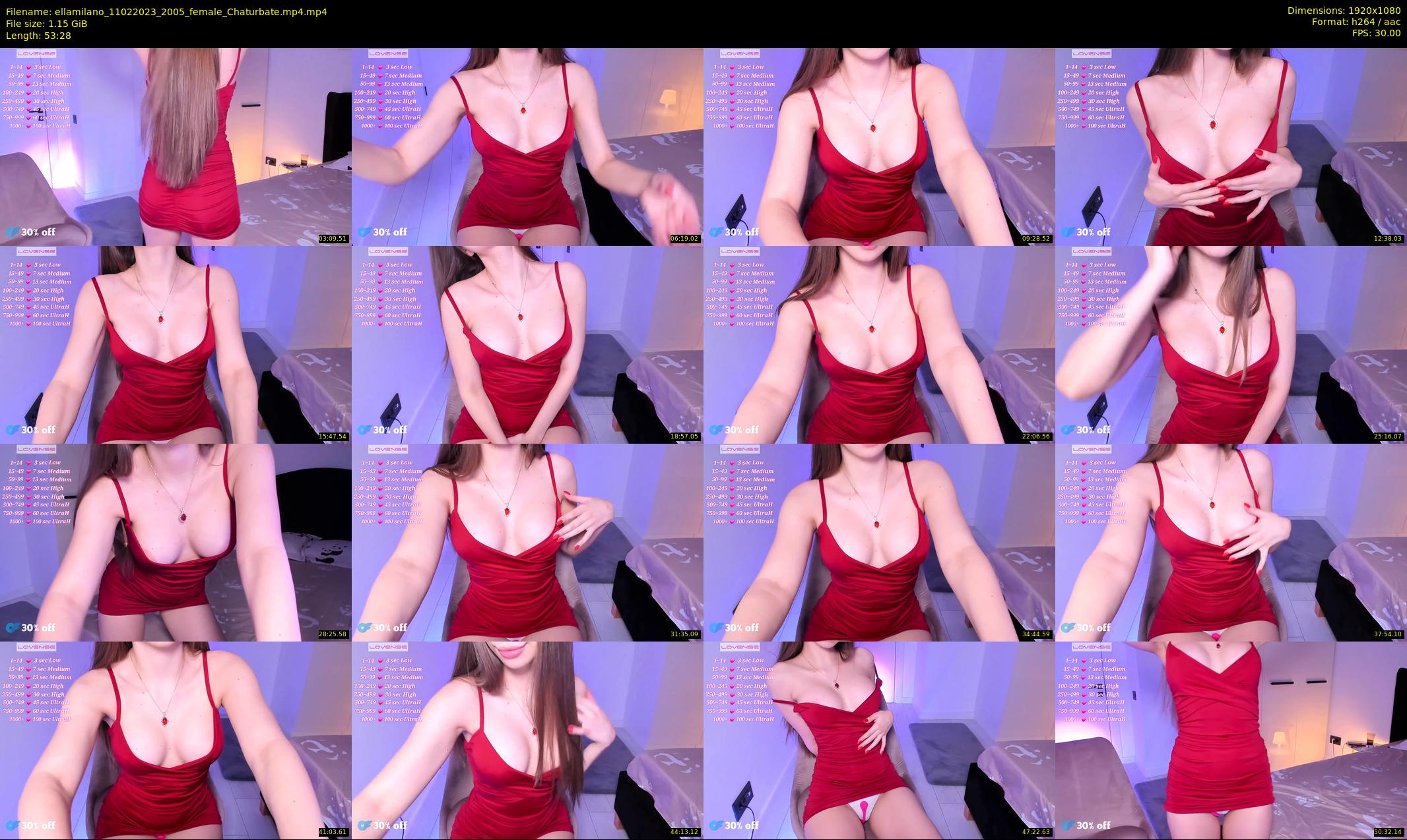 ellamilano — 54 minute Chaturbate female cam show recording, 1080p, Feb 11, 2023