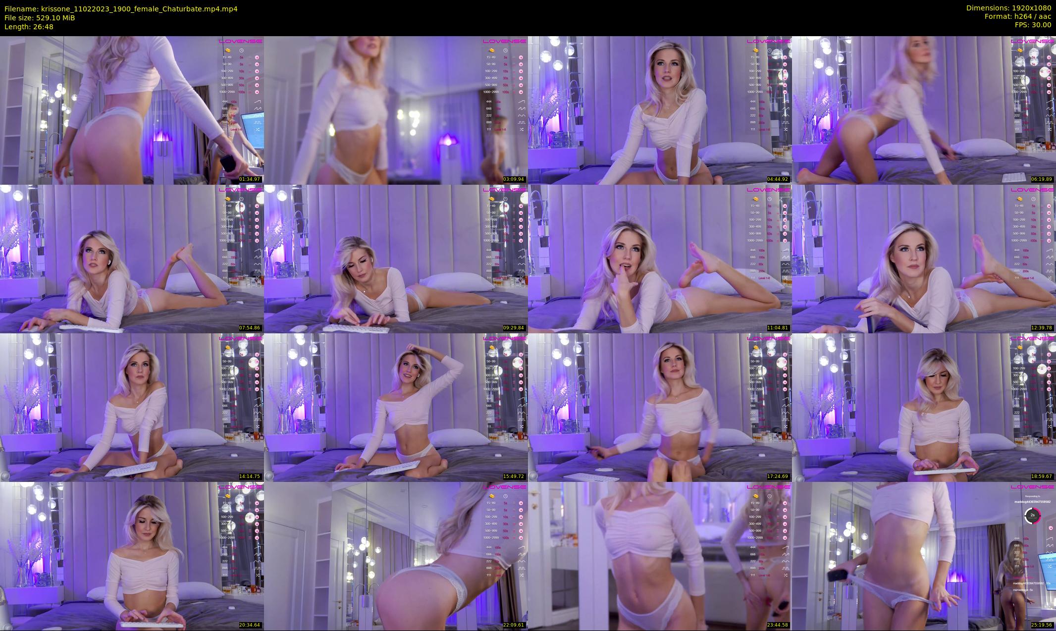 krissone — 27 minute Chaturbate female cam show recording, 1080p, Feb 11, 2023