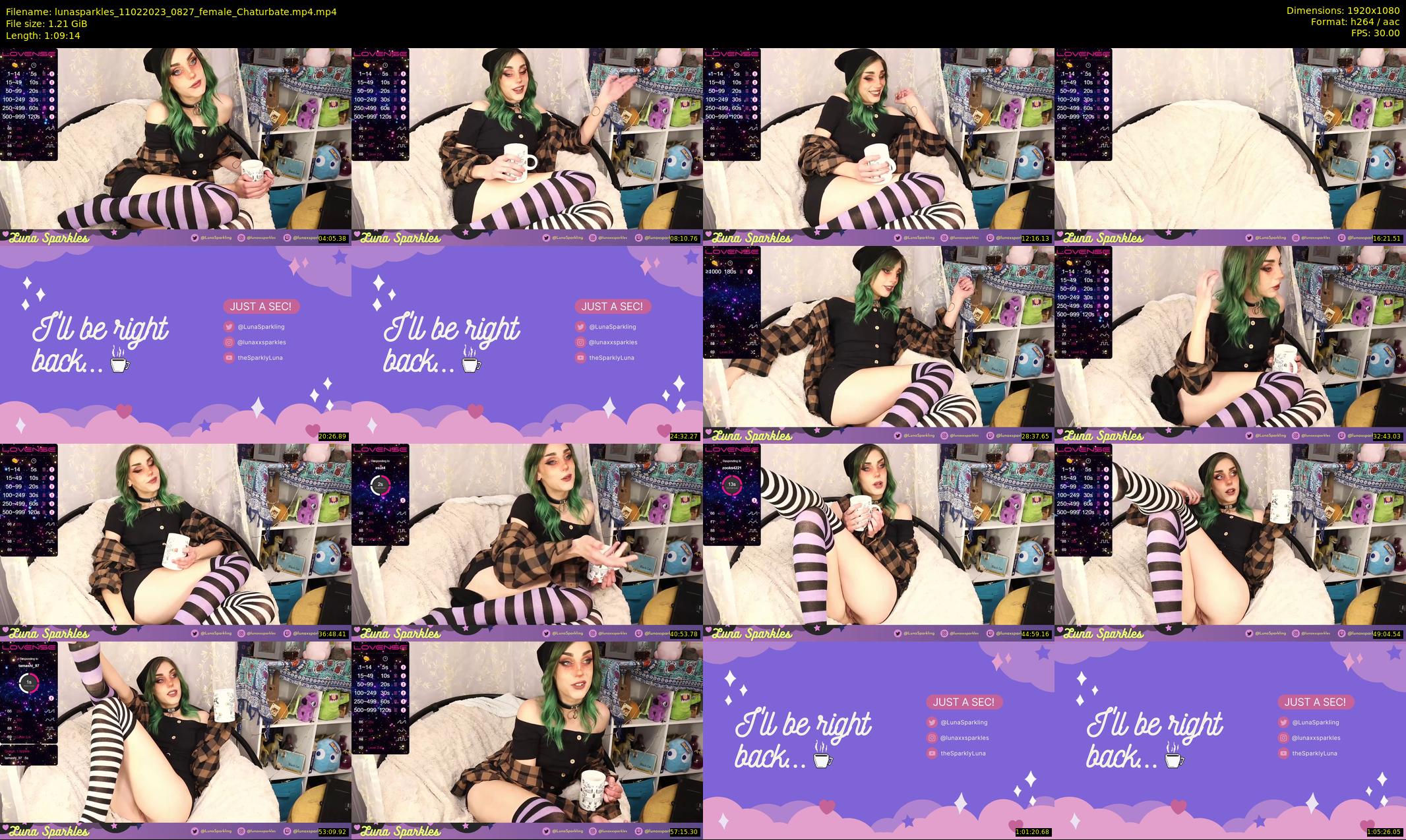lunasparkles — 70 minute Chaturbate female cam show recording, 1080p, Feb 11, 2023