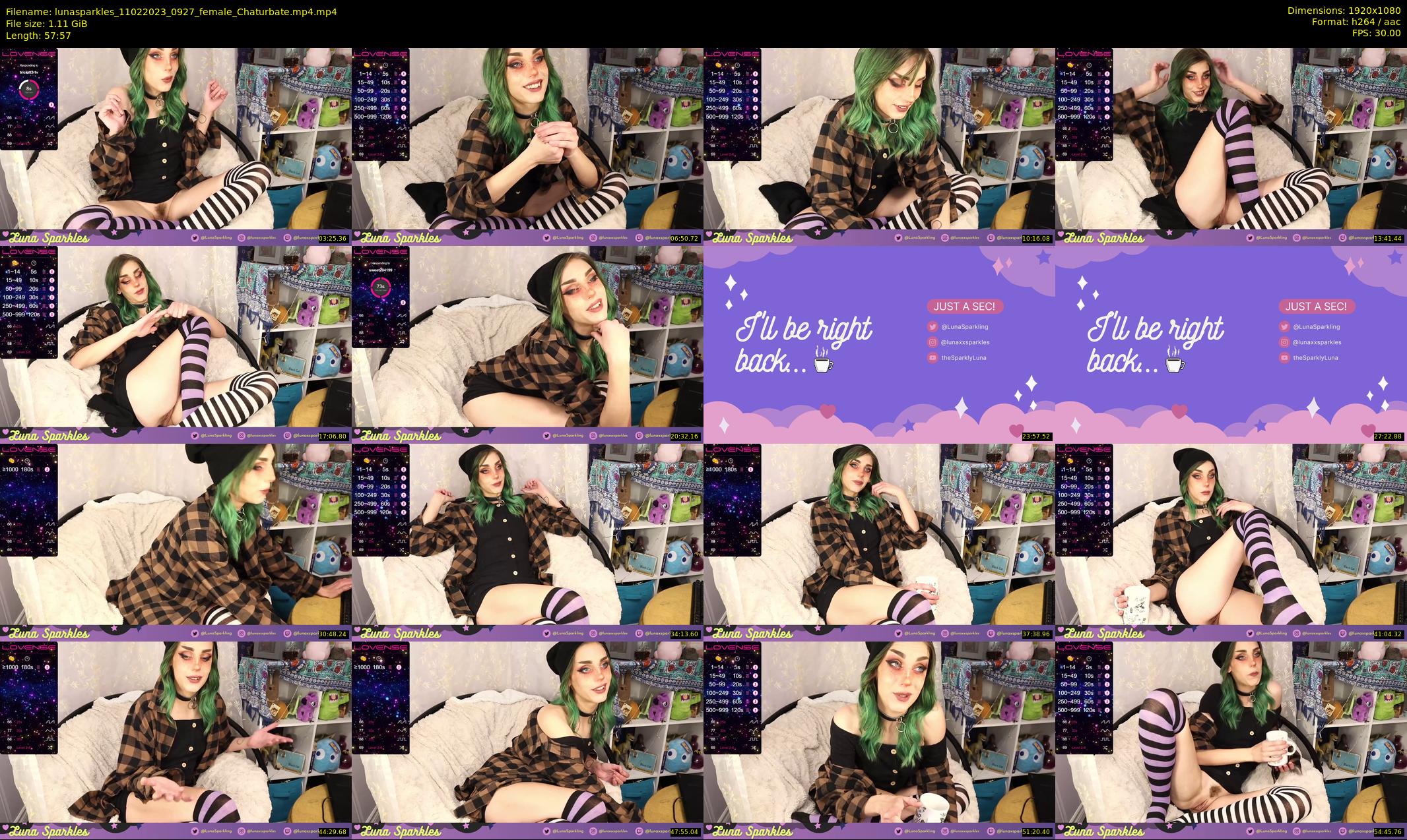 lunasparkles — 58 minute Chaturbate female cam show recording, 1080p, Feb 11, 2023