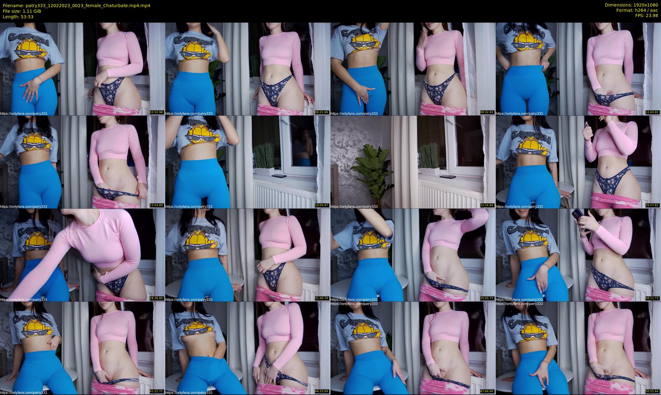 patry333 — 54 minute Chaturbate female cam show recording, 1080p, Feb 12, 2023
