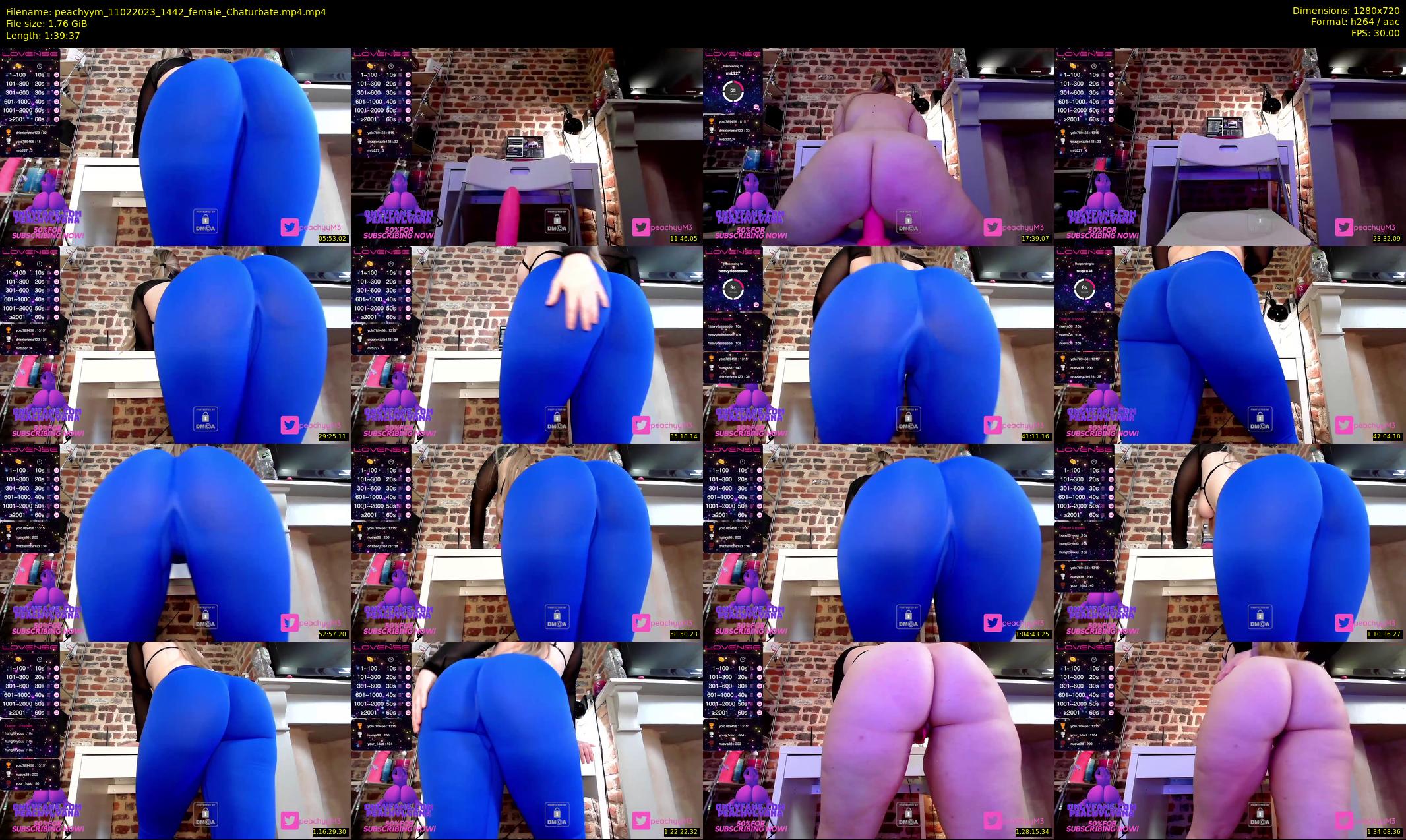 peachyym — 100 minute Chaturbate female cam show recording, 720p, Feb 11, 2023