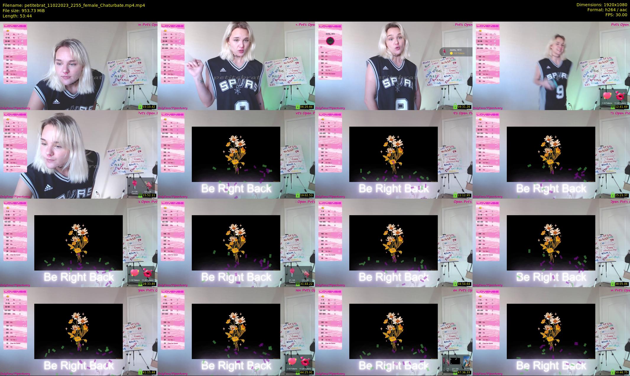 petitebrat — 54 minute Chaturbate female cam show recording, 1080p, Feb 11, 2023