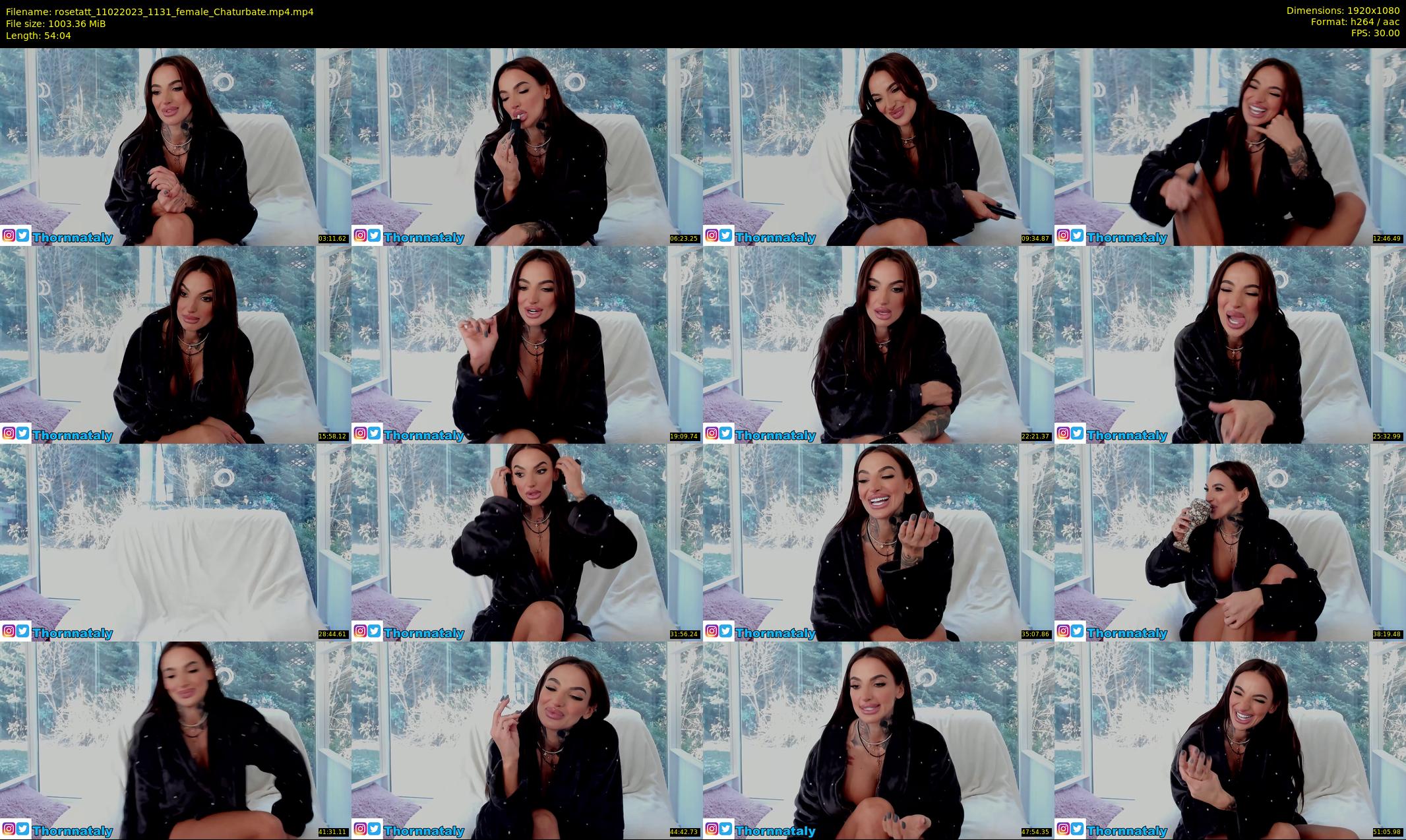 rosetatt — 55 minute Chaturbate female cam show recording, 1080p, Feb 11, 2023