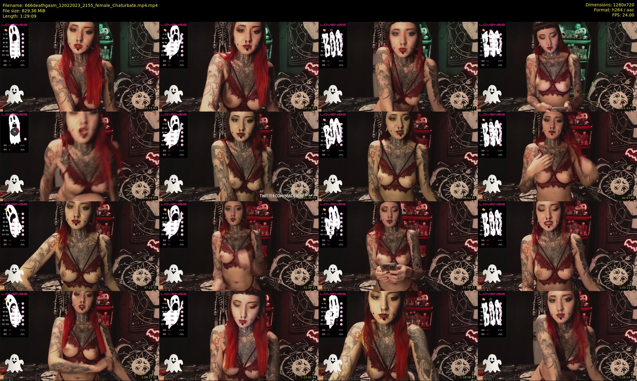 666deathgasm — 90 minute Chaturbate female cam show recording, 720p, Feb 12, 2023