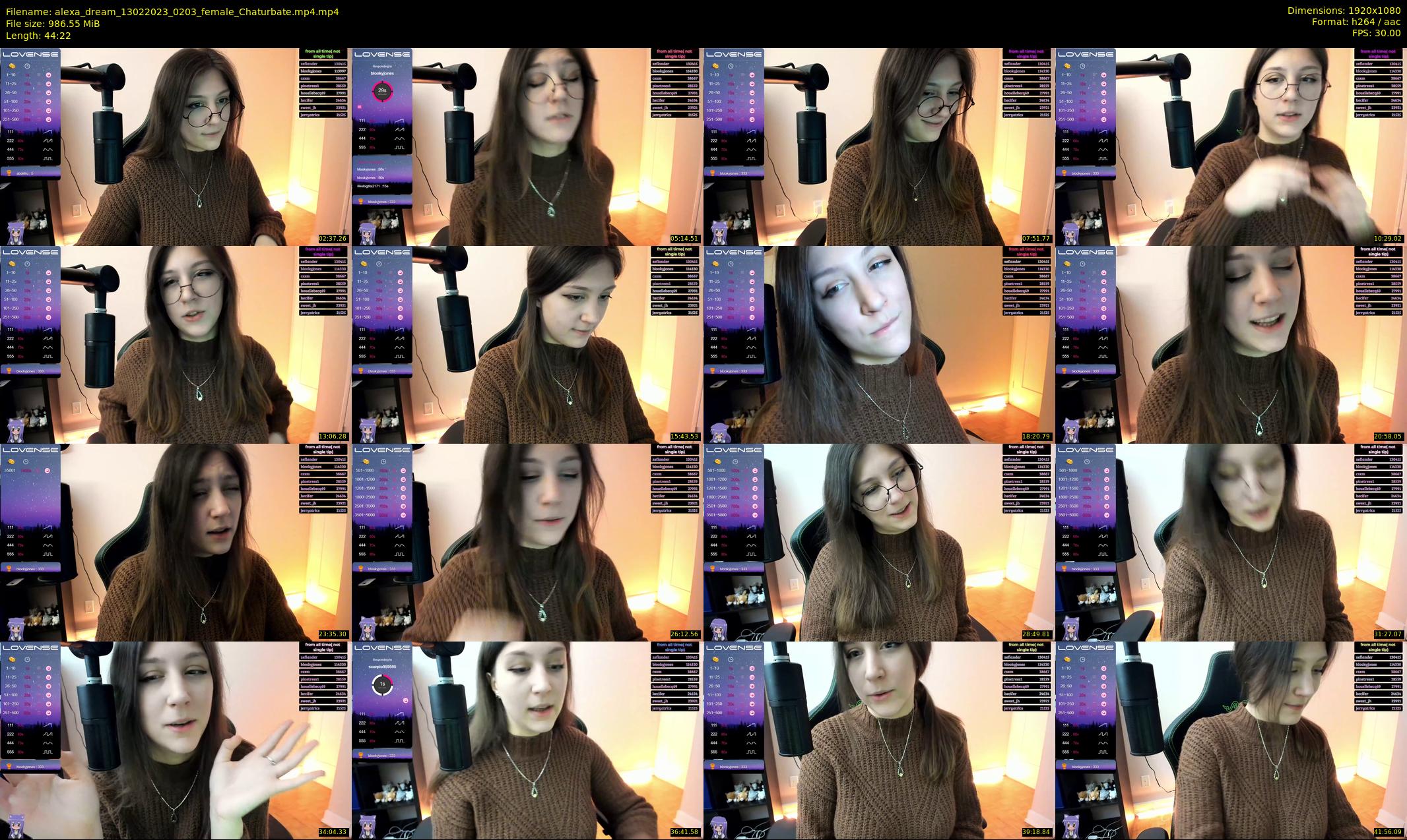 alexa_dream — 45 minute Chaturbate female cam show recording, 1080p, Feb 13, 2023