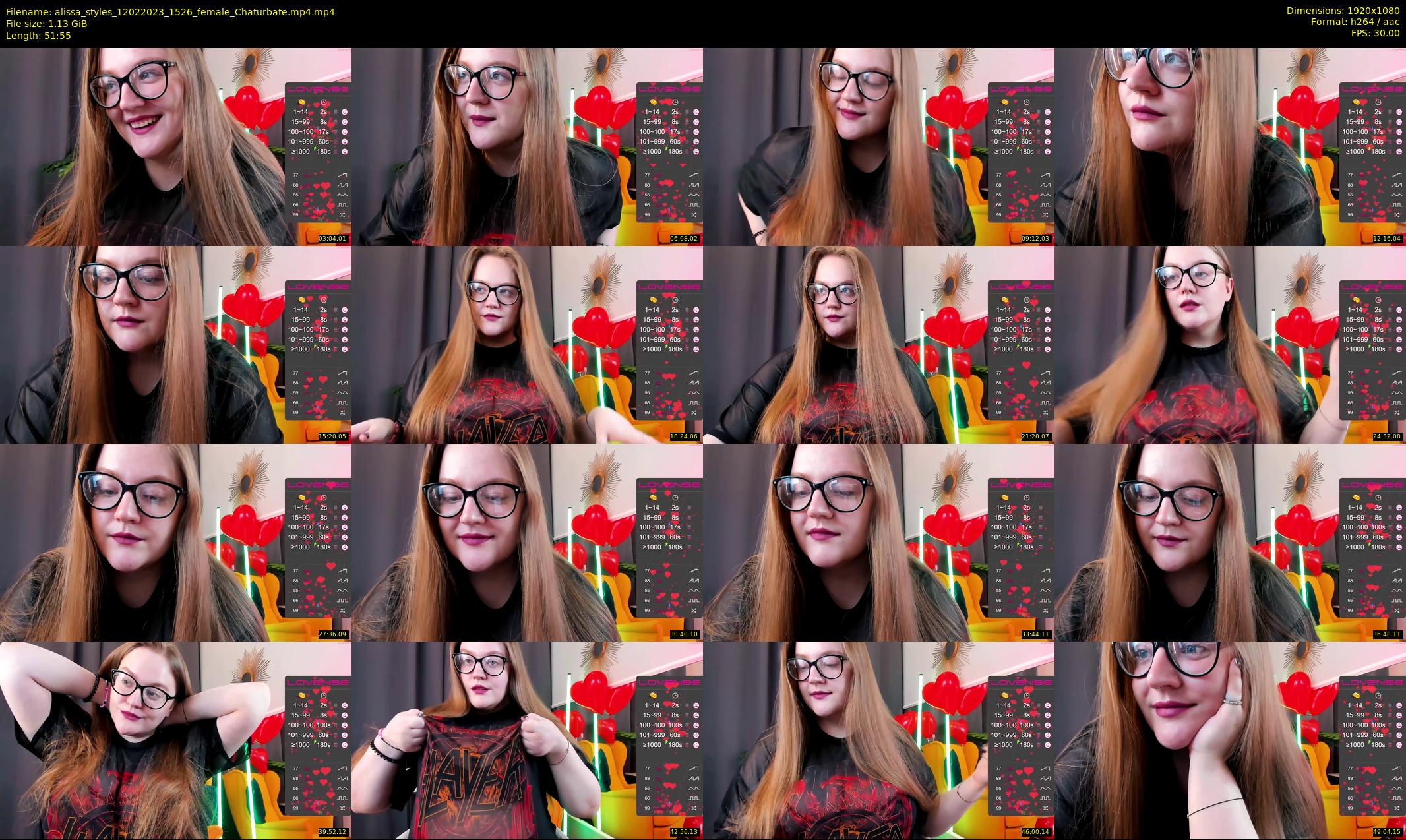 alissa_styles — 52 minute Chaturbate female cam show recording, 1080p, Feb 12, 2023