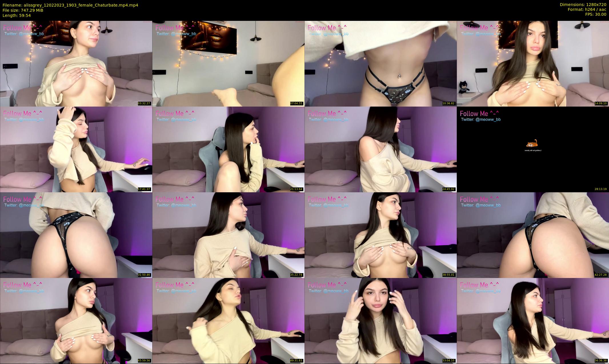alissgrey — 60 minute Chaturbate couple cam show recording, 720p, Feb 12, 2023