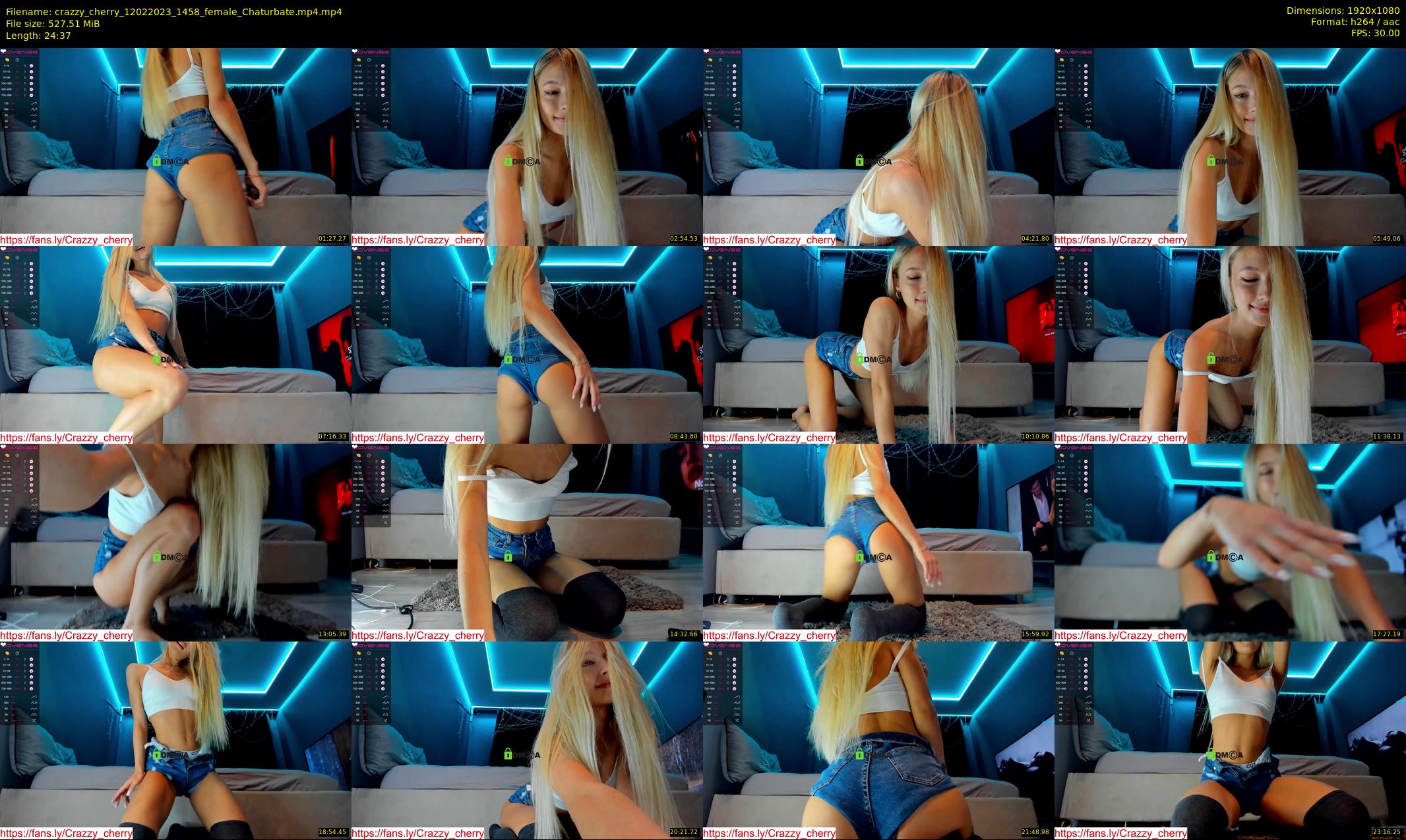 crazzy_cherry — 25 minute Chaturbate female cam show recording, 1080p, Feb 12, 2023