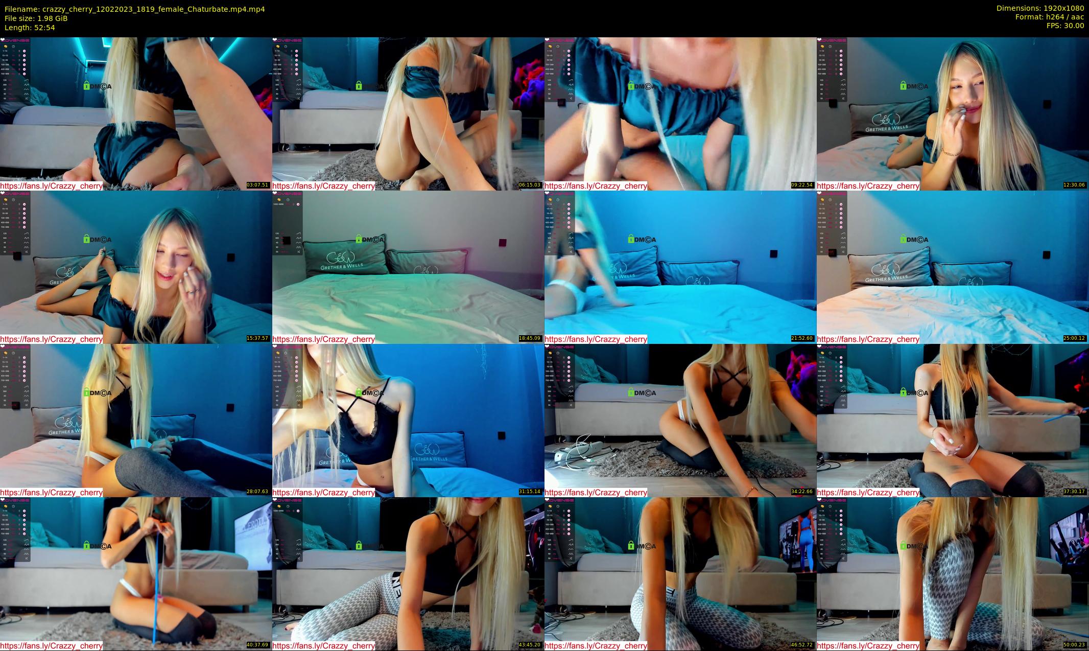 crazzy_cherry — 53 minute Chaturbate female cam show recording, 1080p, Feb 12, 2023