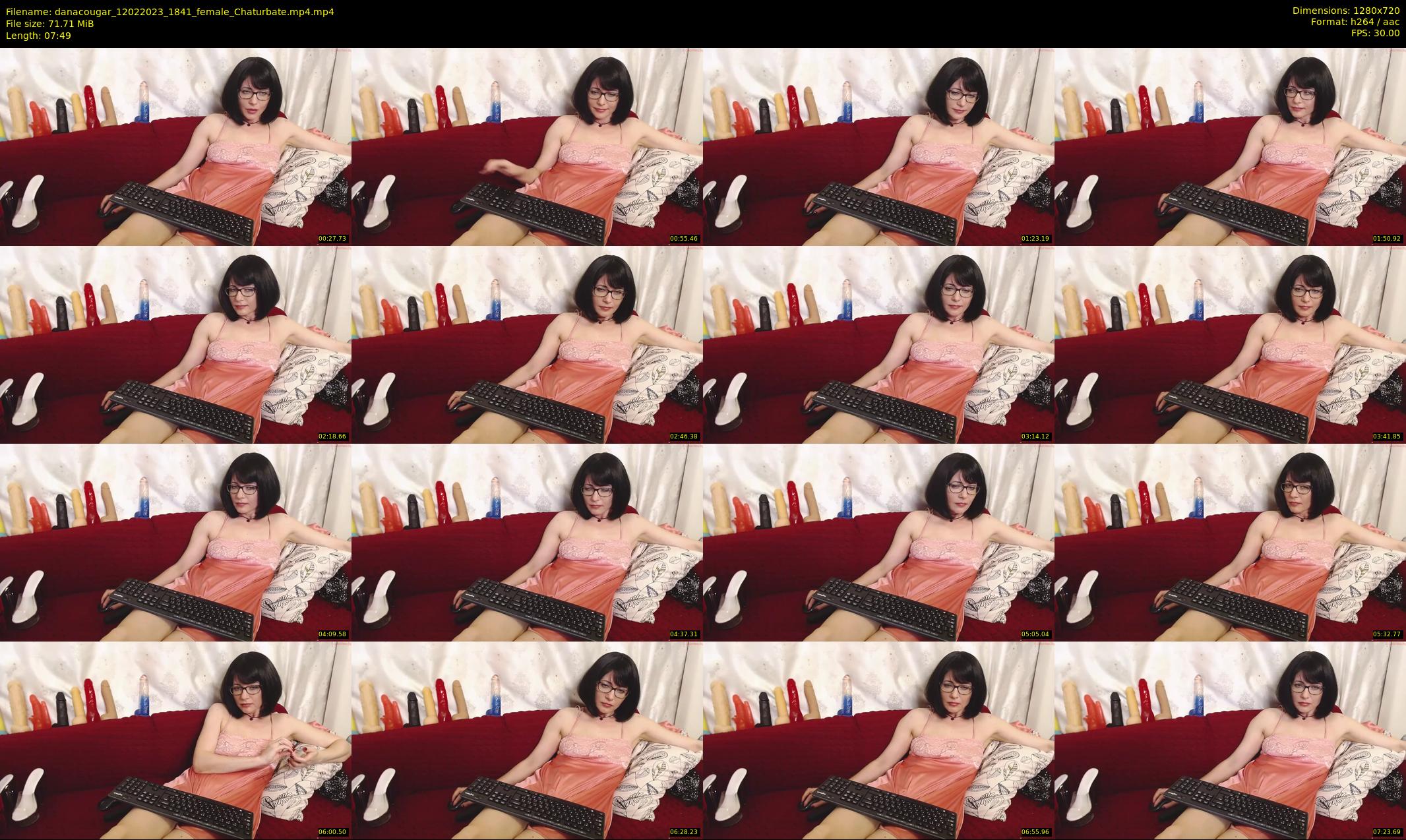 danacougar — 8 minute Chaturbate female cam show recording, 720p, Feb 12, 2023
