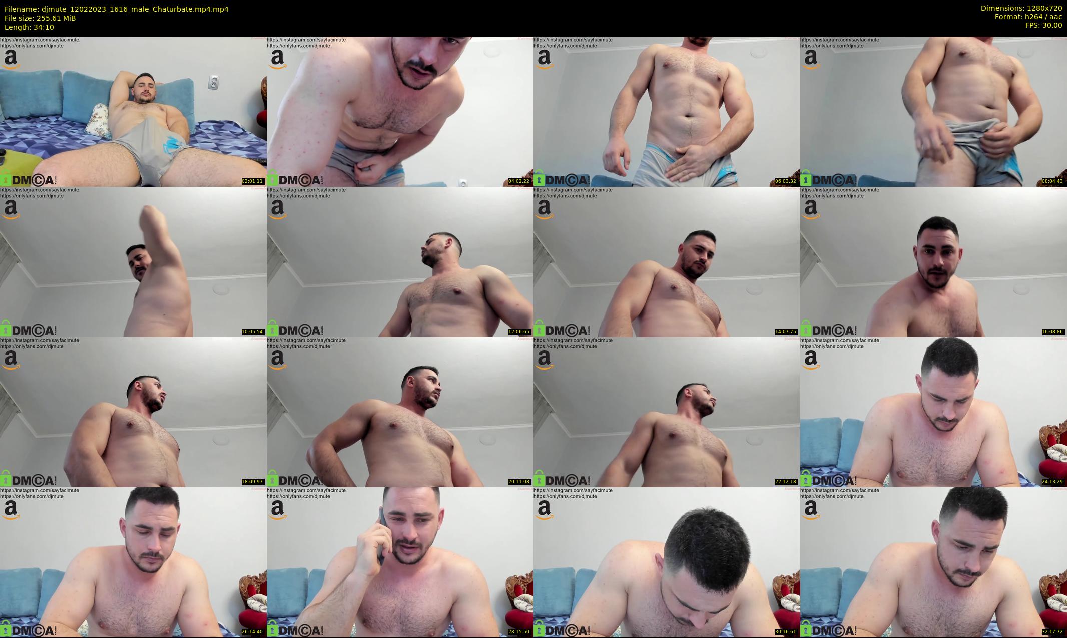djmute — 35 minute Chaturbate male cam show recording, 720p, Feb 12, 2023