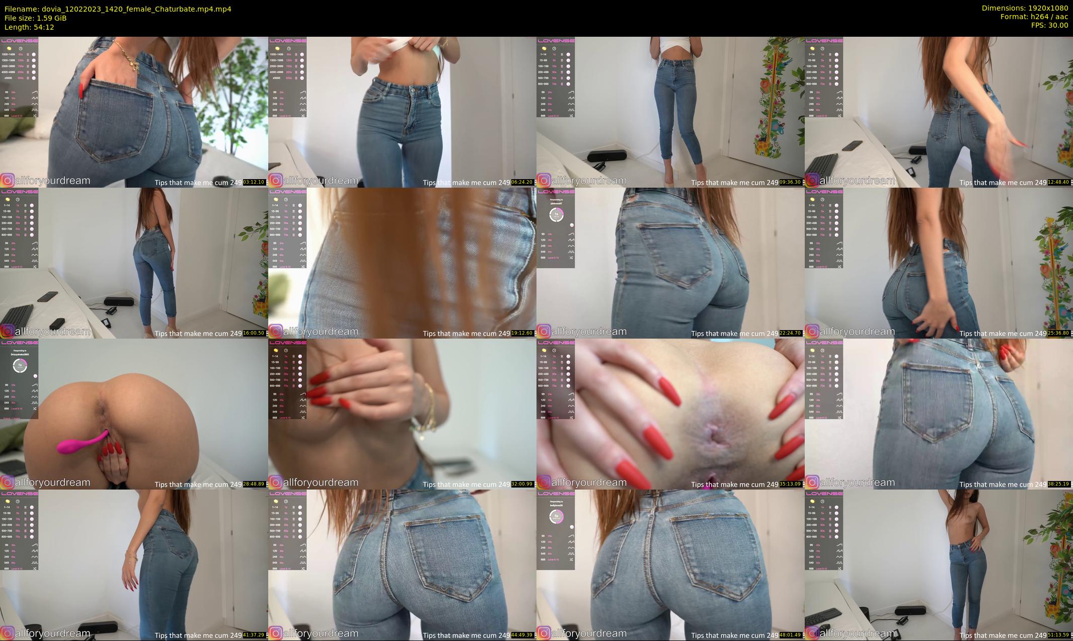 dovia — 55 minute Chaturbate female cam show recording, 1080p, Feb 12, 2023