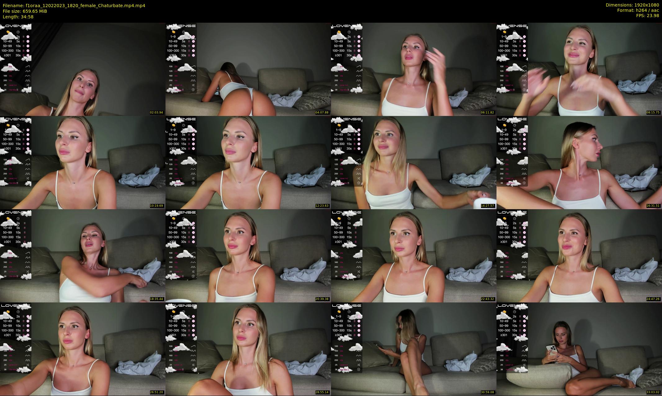 f1oraa — 35 minute Chaturbate female cam show recording, 1080p, Feb 12, 2023