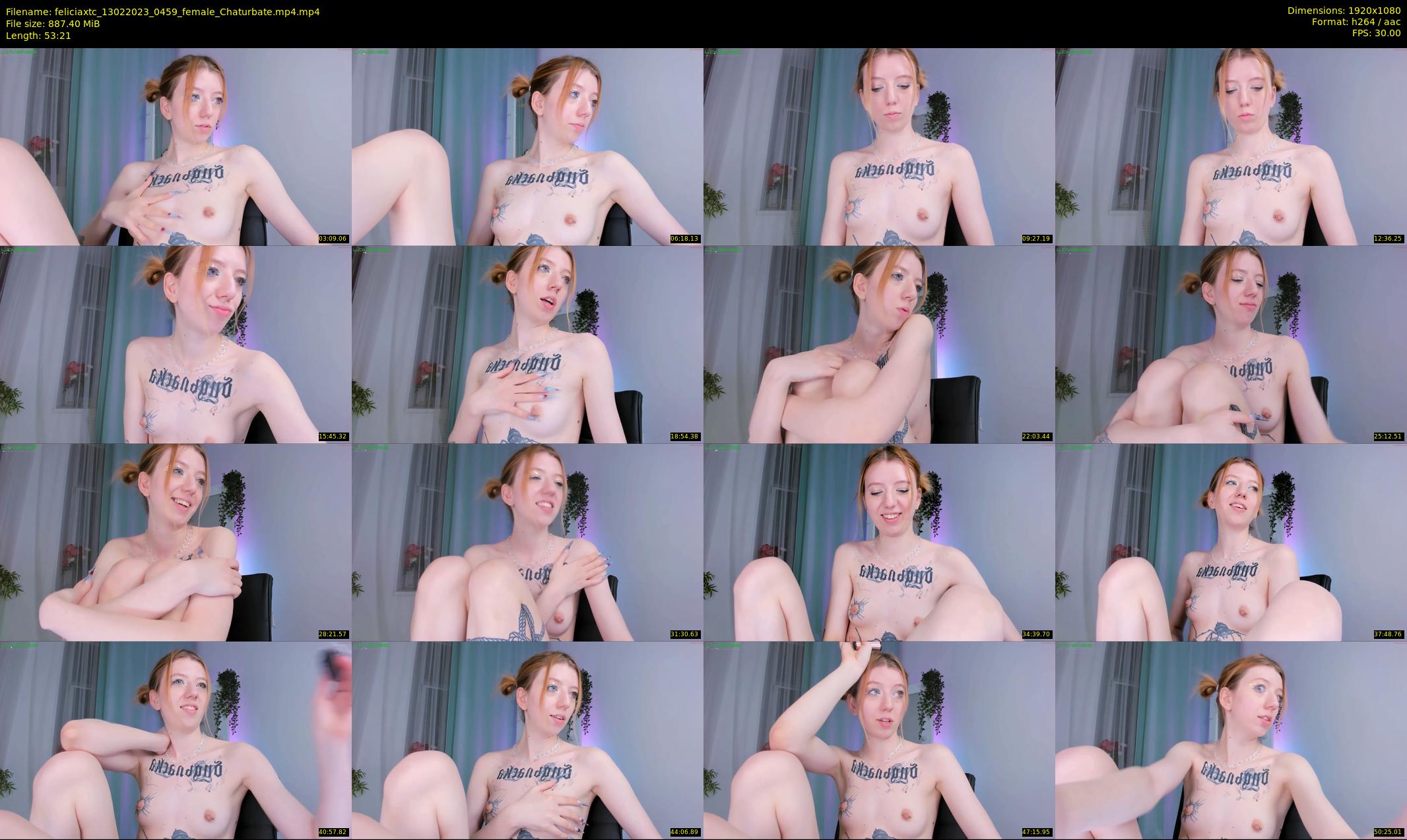 feliciaxtc — 54 minute Chaturbate female cam show recording, 1080p, Feb 13, 2023