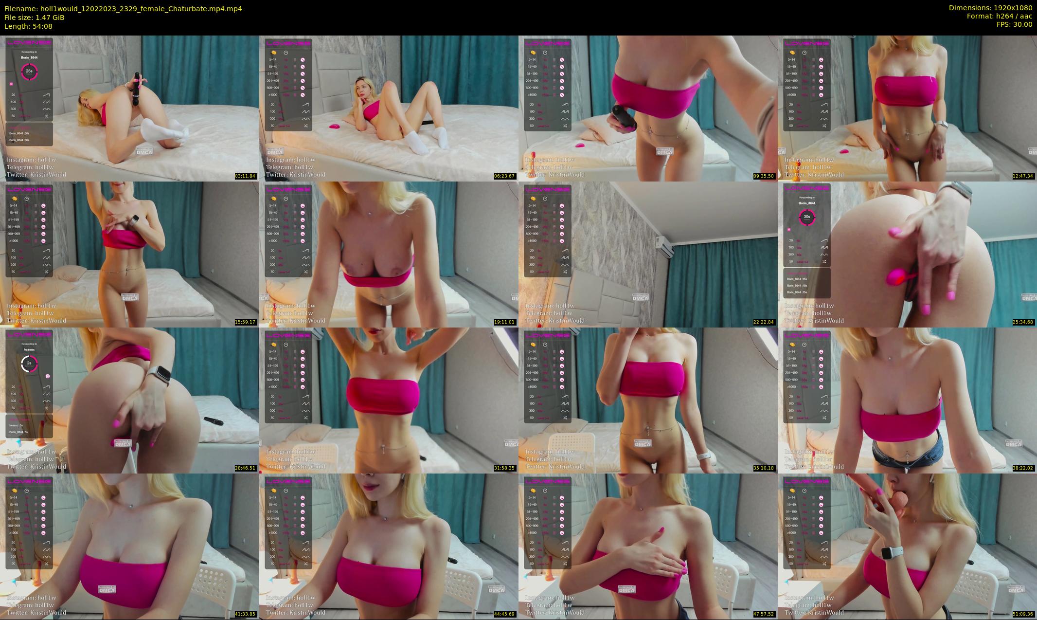 holl1would — 55 minute Chaturbate female cam show recording, 1080p, Feb 12, 2023