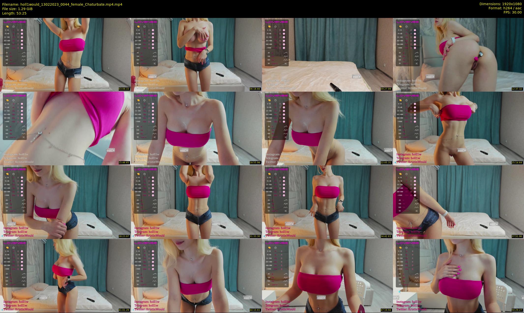 holl1would — 54 minute Chaturbate female cam show recording, 1080p, Feb 13, 2023