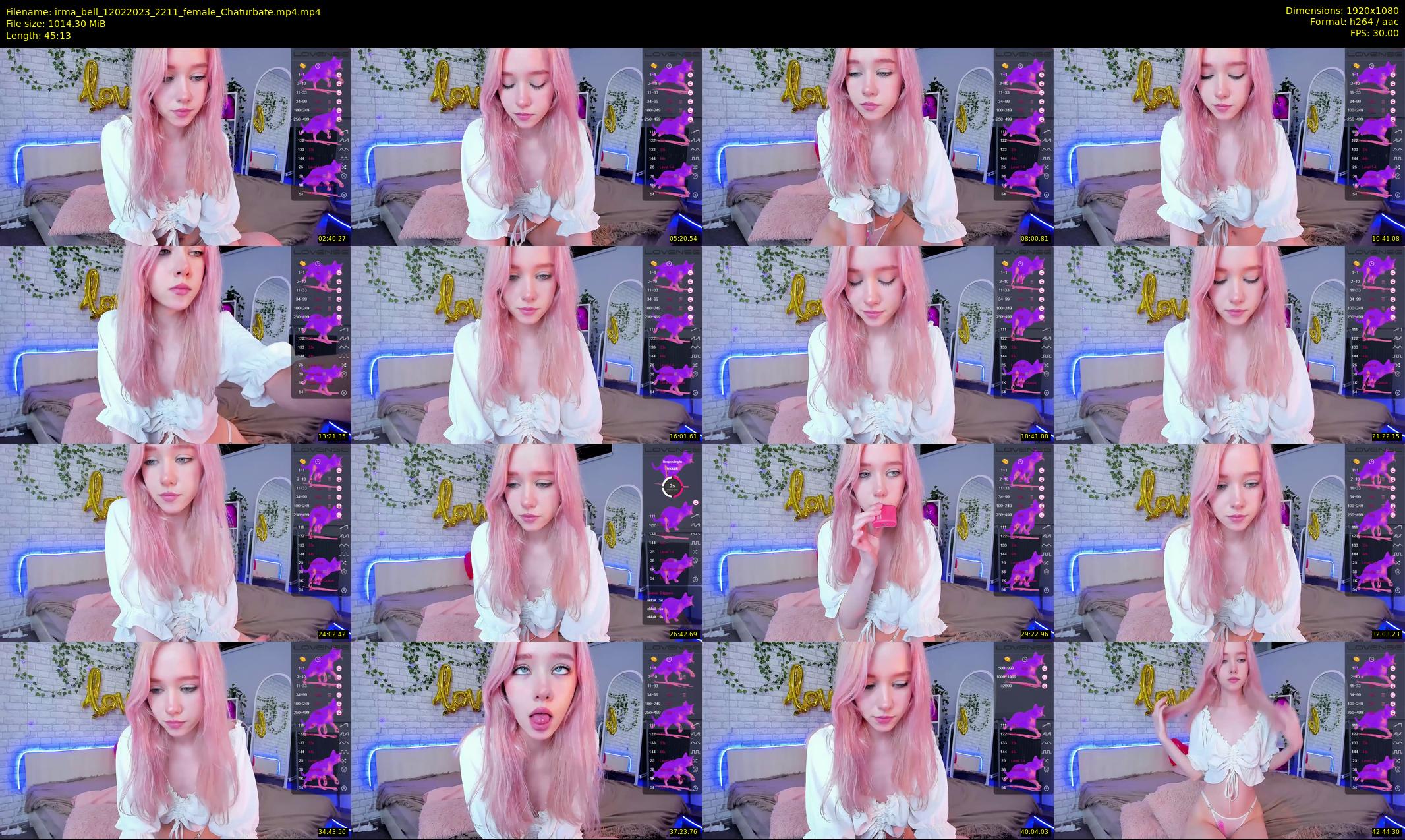 irma_bell — 46 minute Chaturbate female cam show recording, 1080p, Feb 12, 2023
