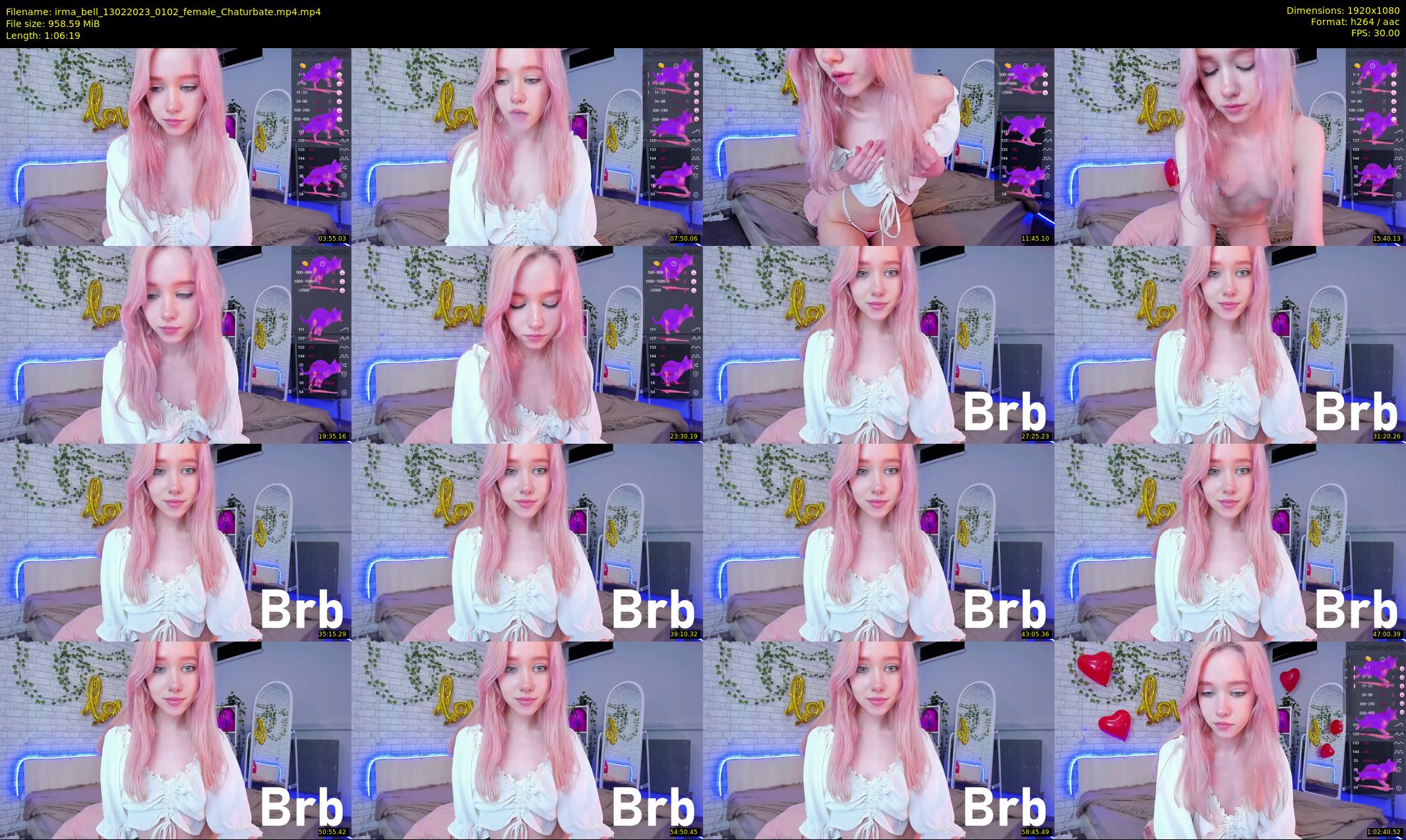 irma_bell — 67 minute Chaturbate female cam show recording, 1080p, Feb 13, 2023