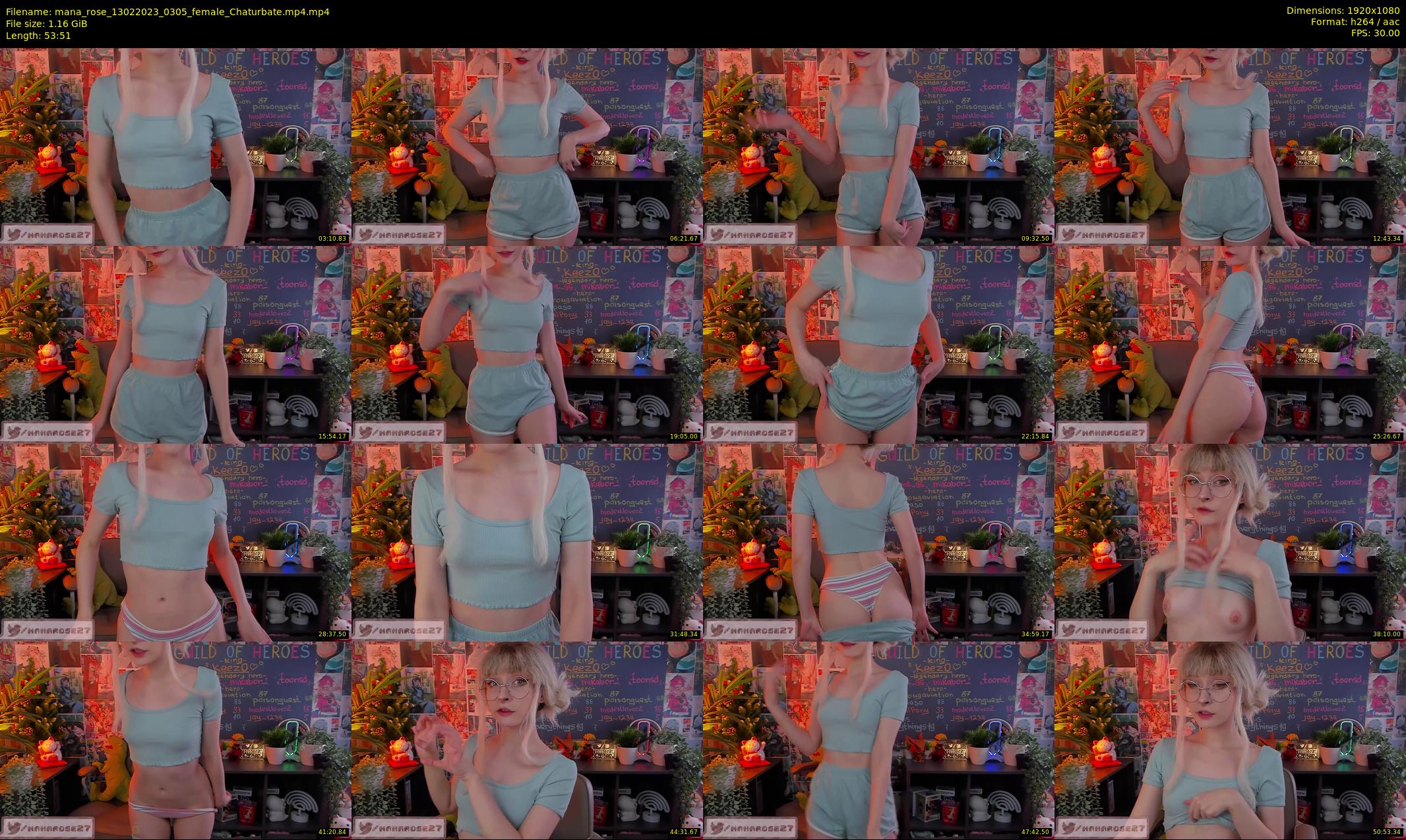 mana_rose — 54 minute Chaturbate female cam show recording, 1080p, Feb 13, 2023