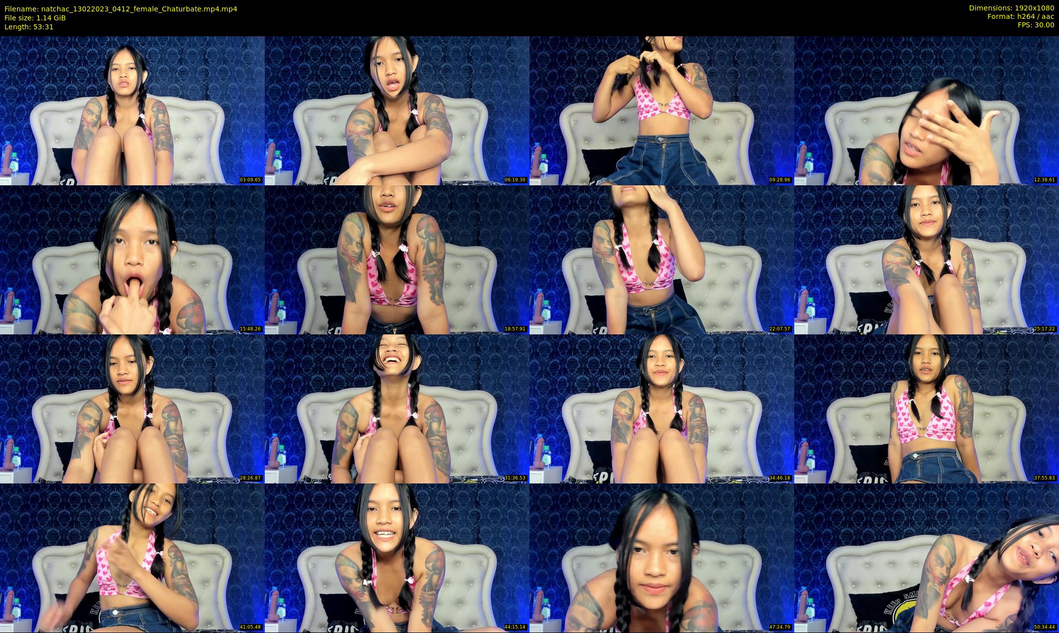 natchac — 54 minute Chaturbate female cam show recording, 1080p, Feb 13, 2023