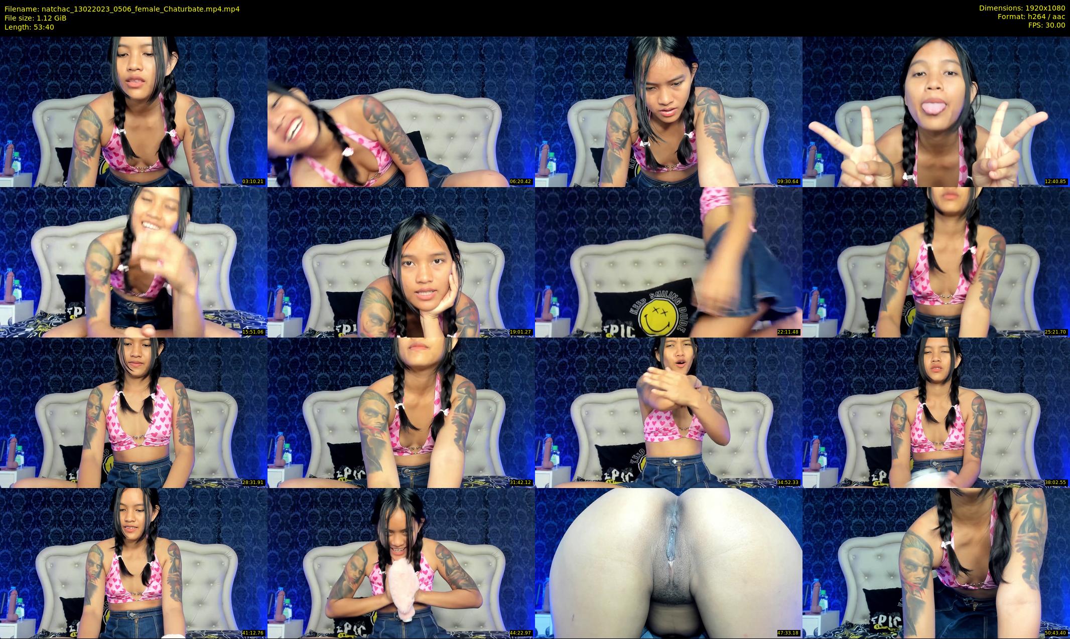 natchac — 54 minute Chaturbate female cam show recording, 1080p, Feb 13, 2023
