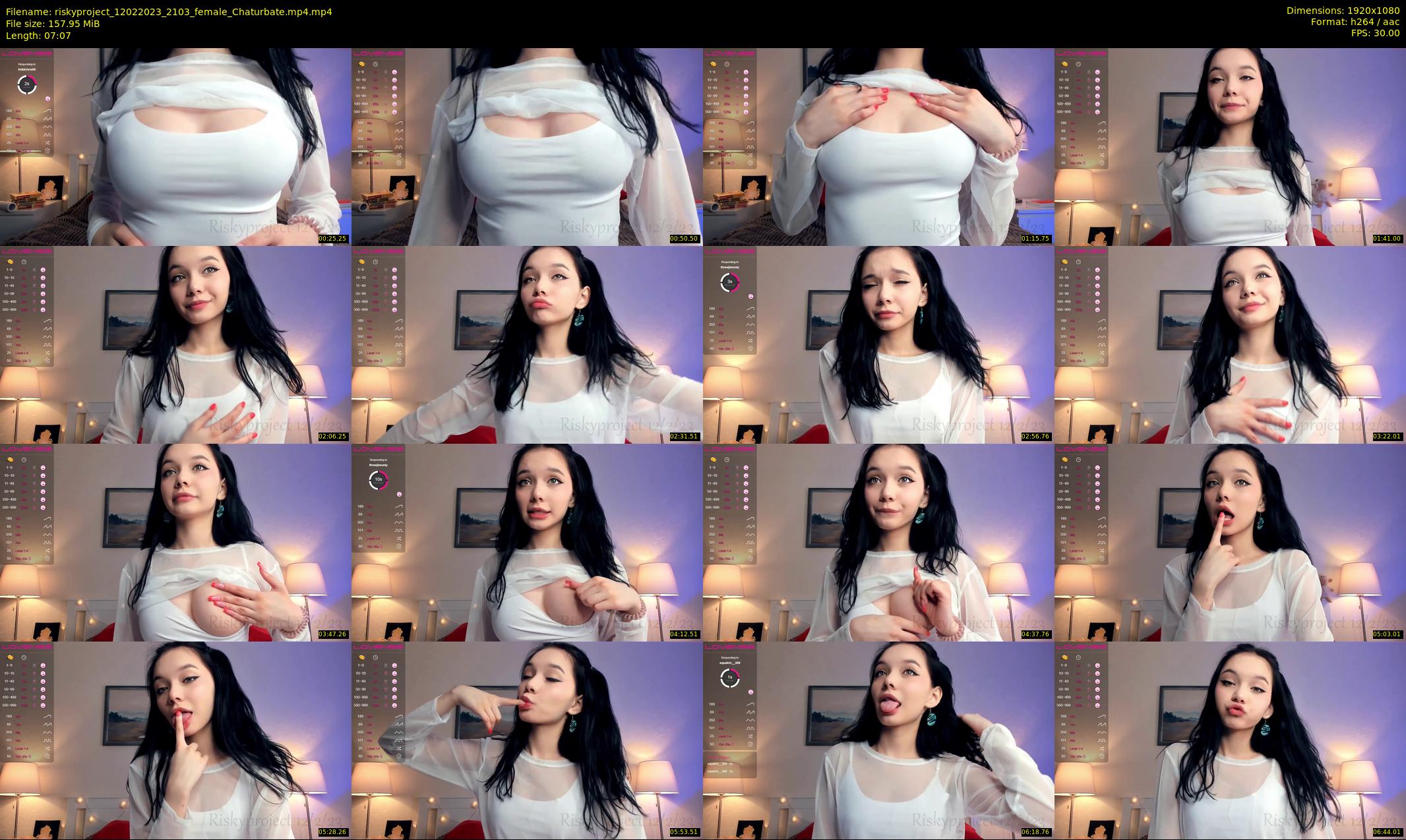 riskyproject — 8 minute Chaturbate couple cam show recording, 1080p, Feb 12, 2023