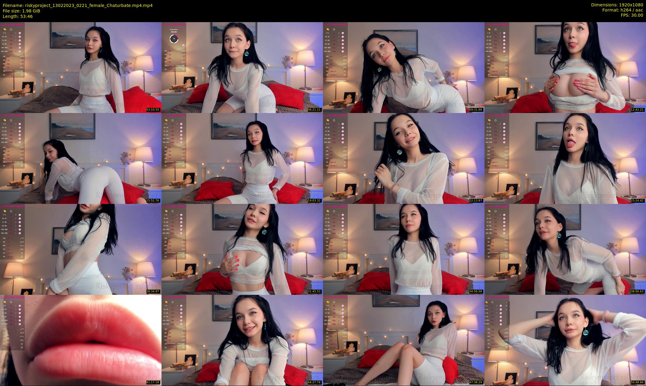 riskyproject — 54 minute Chaturbate couple cam show recording, 1080p, Feb 13, 2023