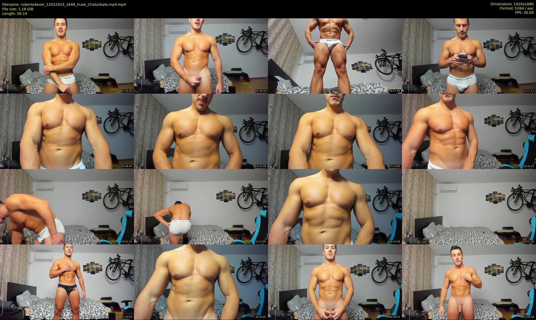 roberto4ever — 57 minute Chaturbate male cam show recording, 1080p, Feb 12, 2023