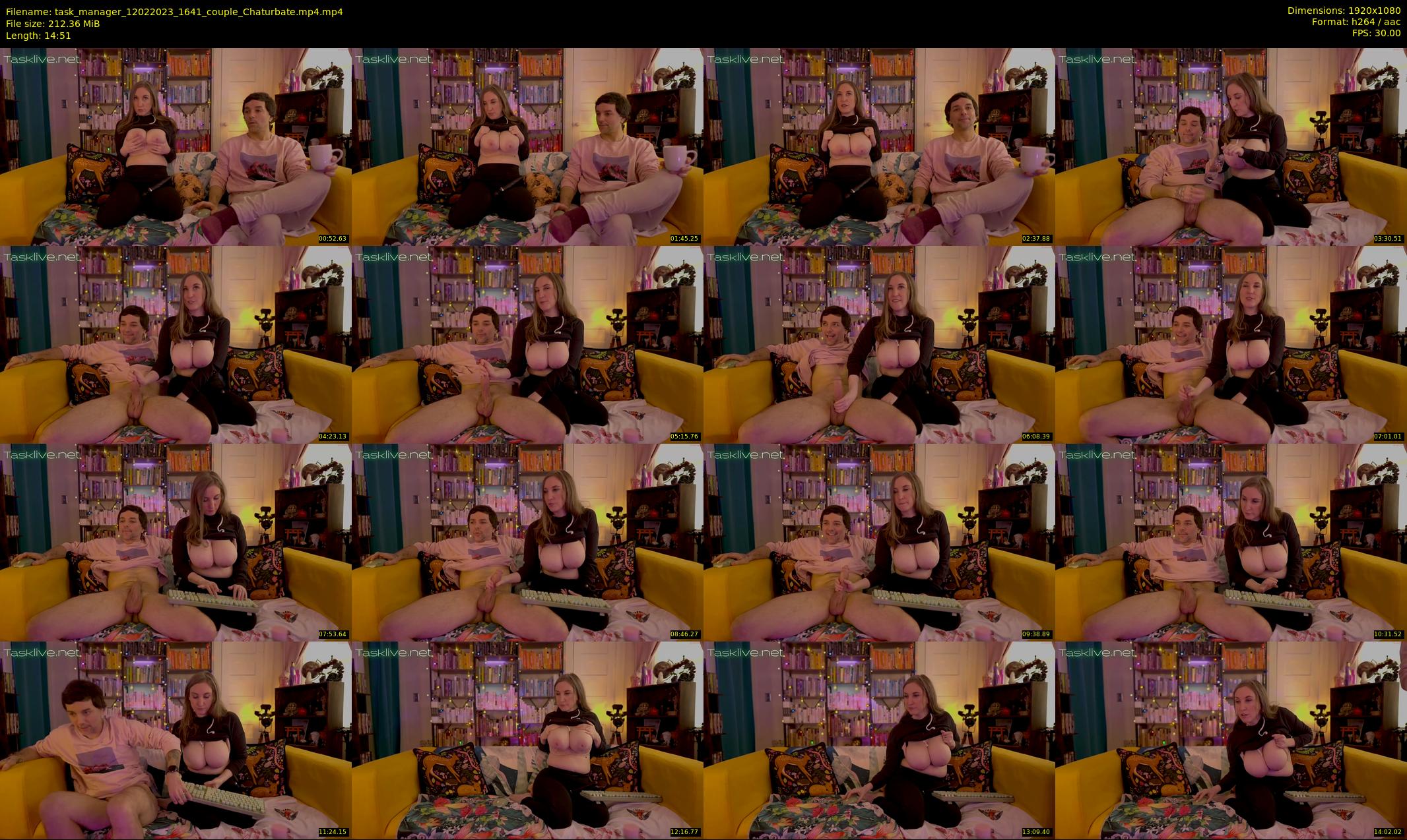 task_manager — 15 minute Chaturbate couple cam show recording, 1080p, Feb 12, 2023