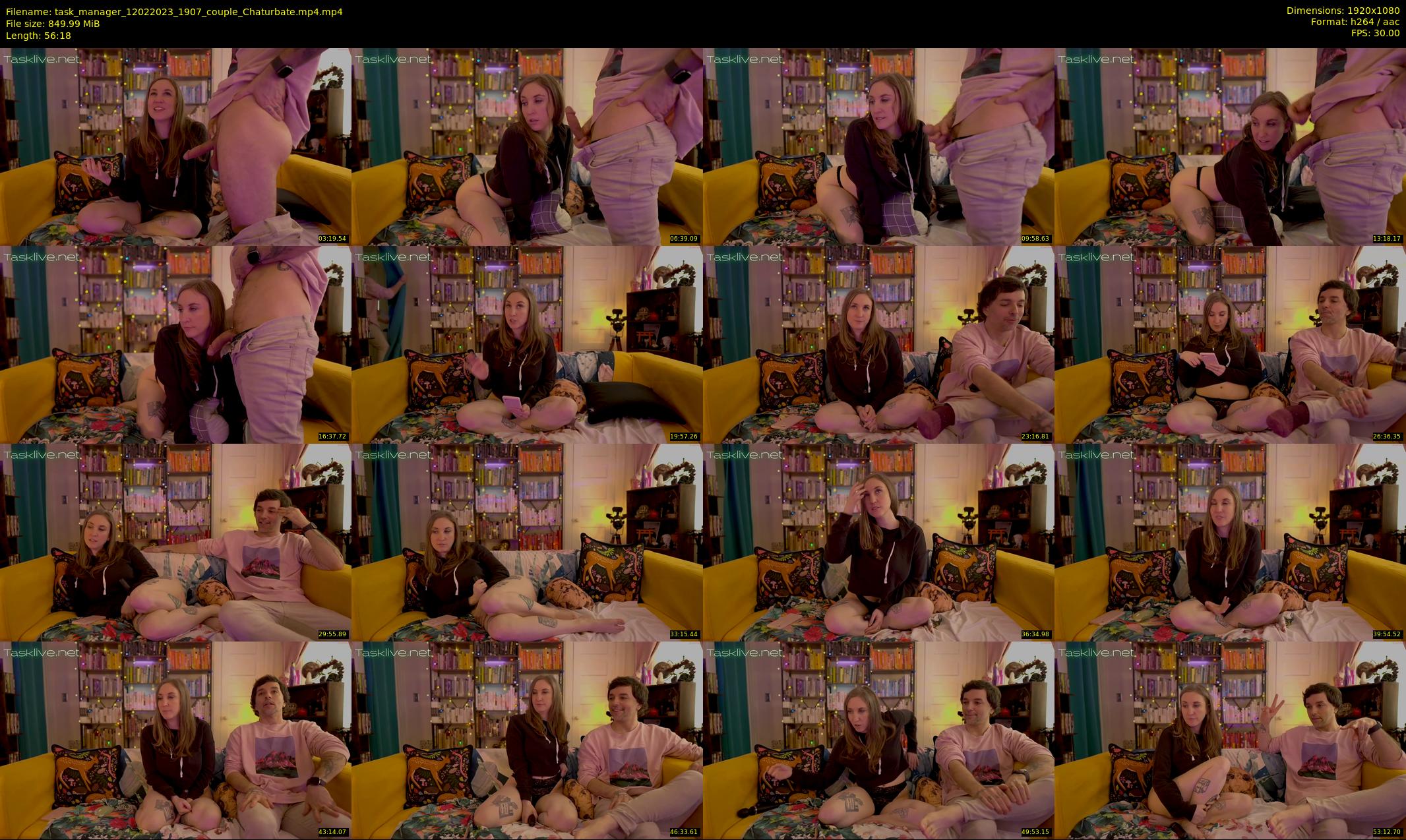 task_manager — 57 minute Chaturbate couple cam show recording, 1080p, Feb 12, 2023