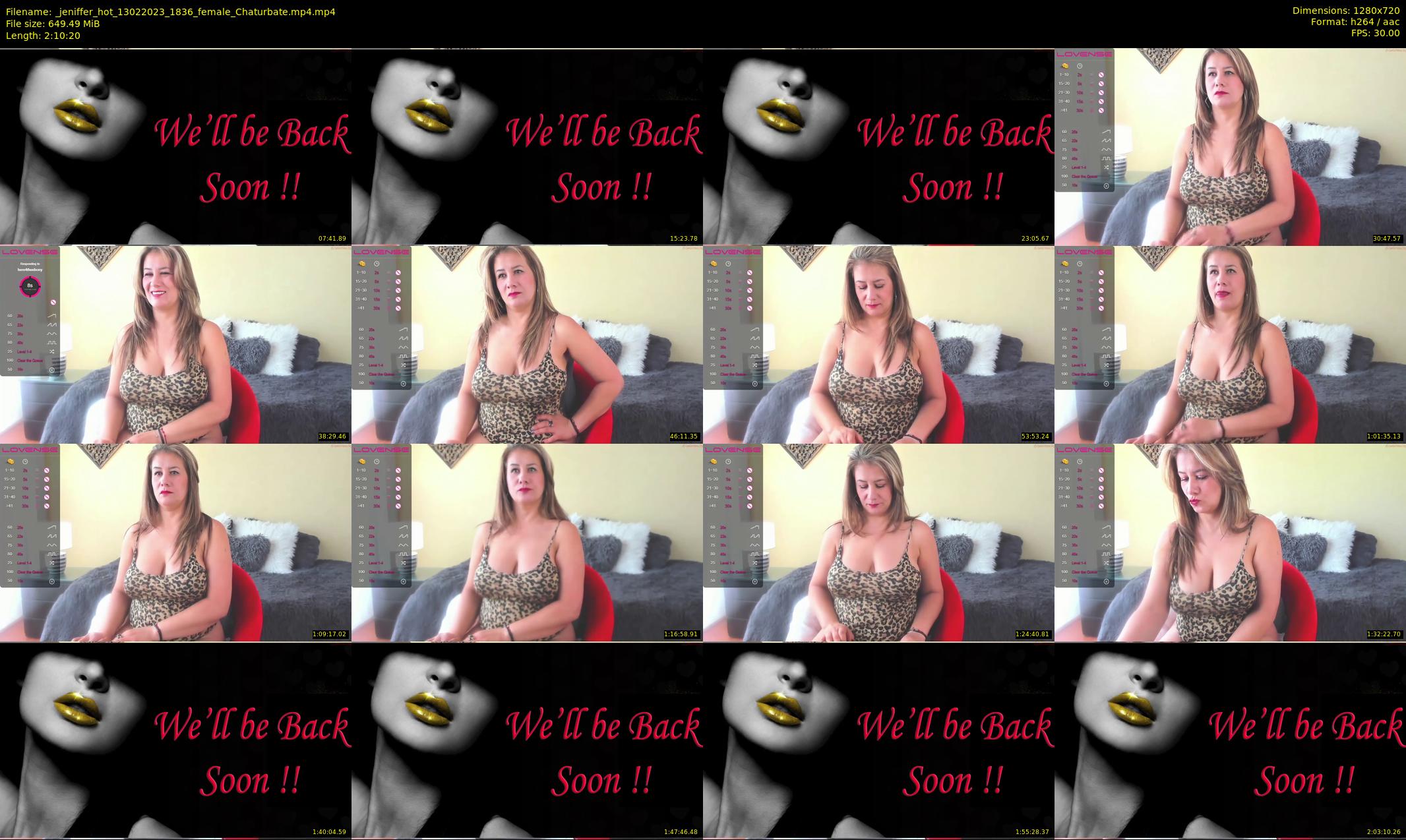 _jeniffer_hot — 131 minute Chaturbate female cam show recording, 720p, Feb 13, 2023