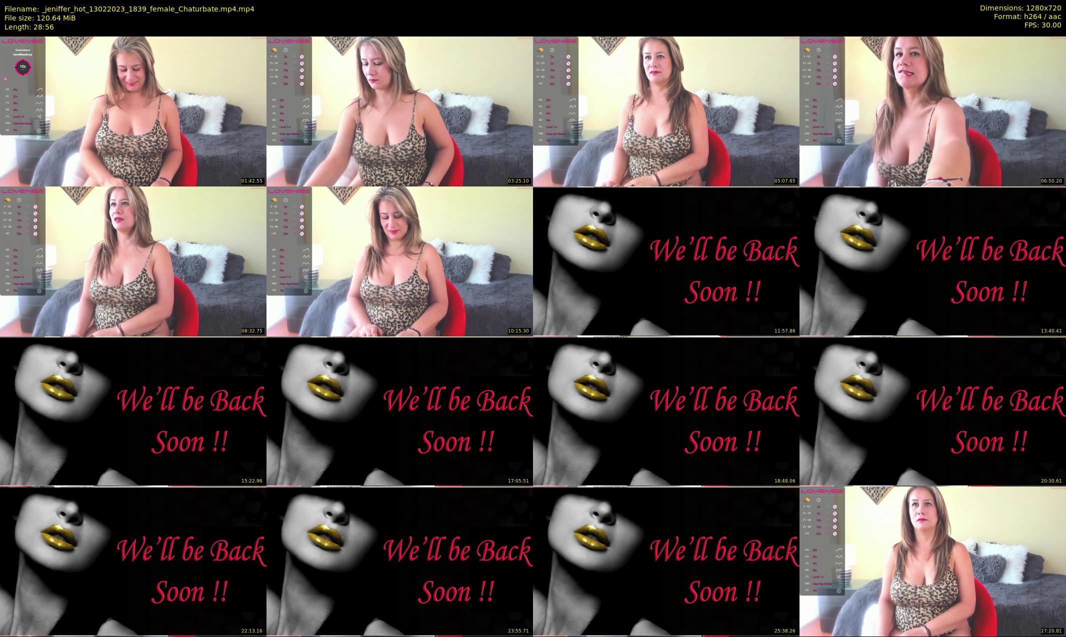 _jeniffer_hot — 29 minute Chaturbate female cam show recording, 720p, Feb 13, 2023