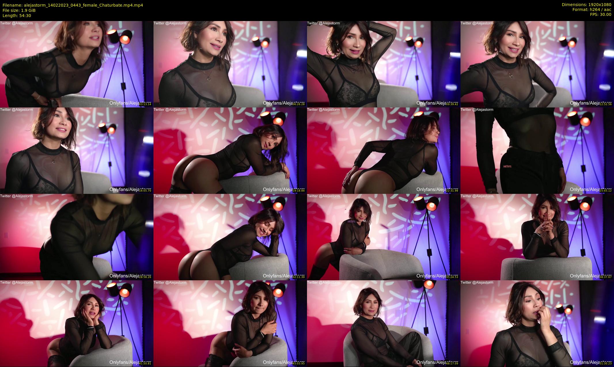 alejastorm — 55 minute Chaturbate female cam show recording, 1080p, Feb 14, 2023