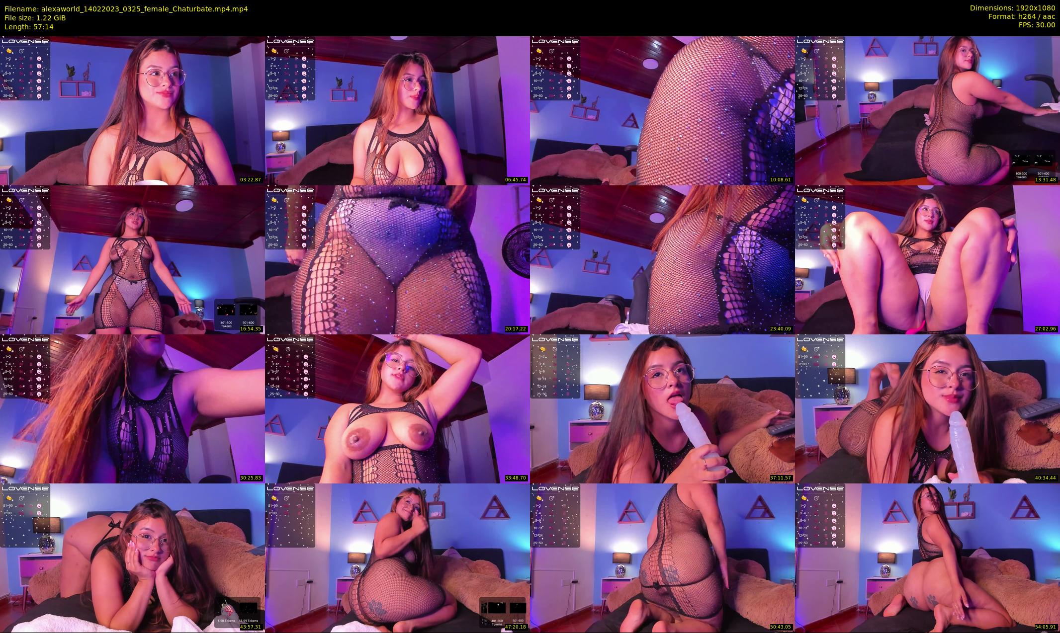 alexaworld — 58 minute Chaturbate female cam show recording, 1080p, Feb 14, 2023