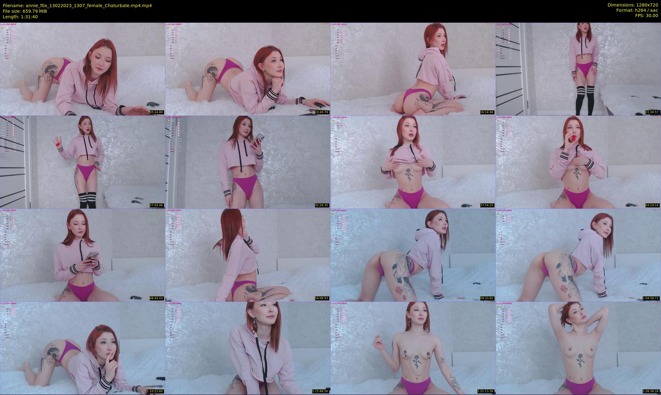 annie_f0x — 92 minute Chaturbate female cam show recording, 720p, Feb 13, 2023