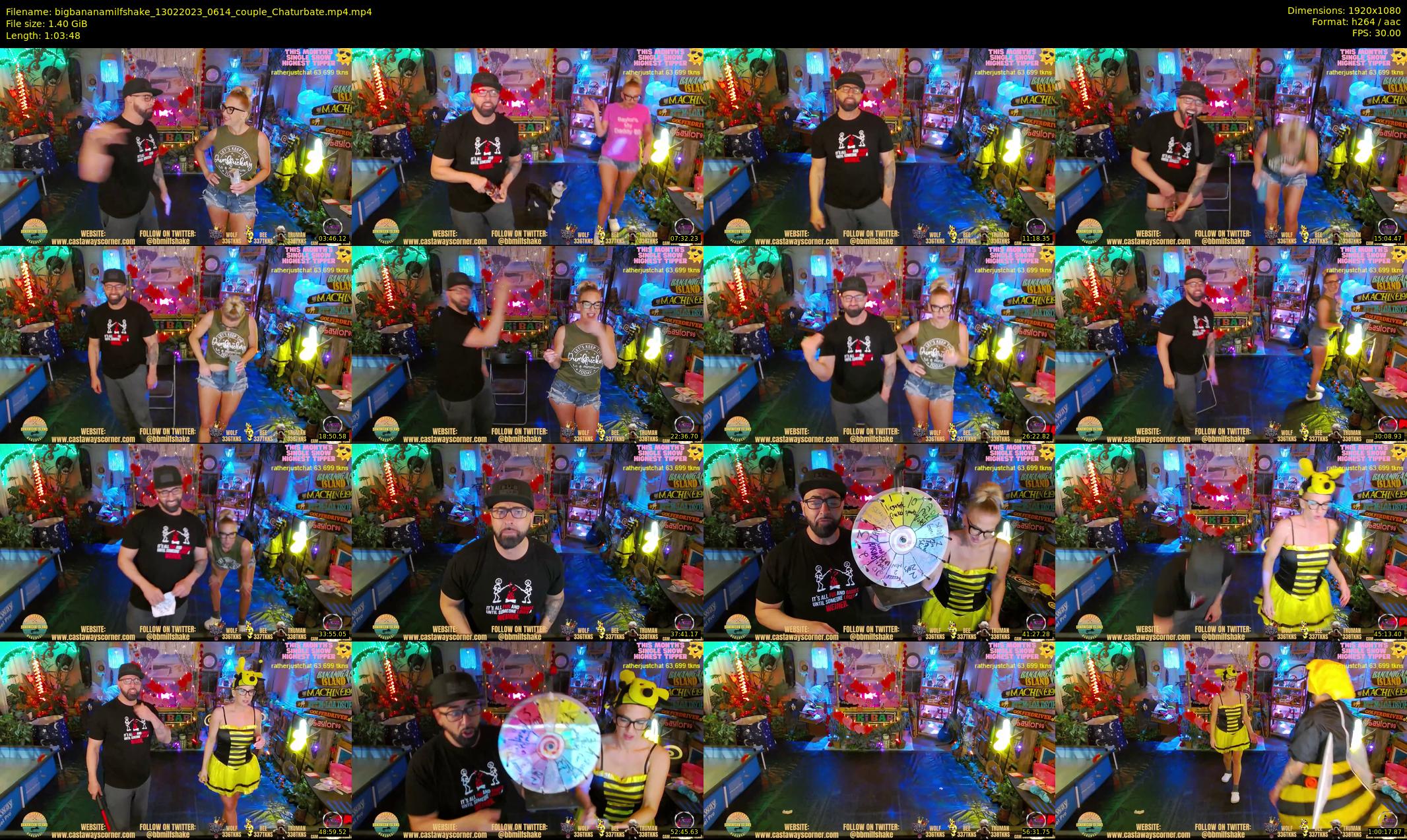 bigbananamilfshake — 64 minute Chaturbate couple cam show recording, 1080p, Feb 13, 2023