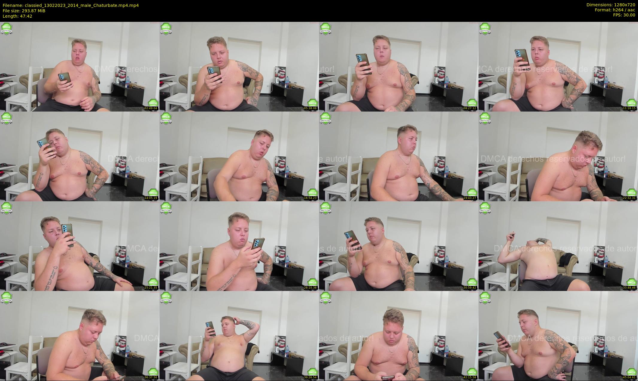 classied — 48 minute Chaturbate male cam show recording, 720p, Feb 13, 2023