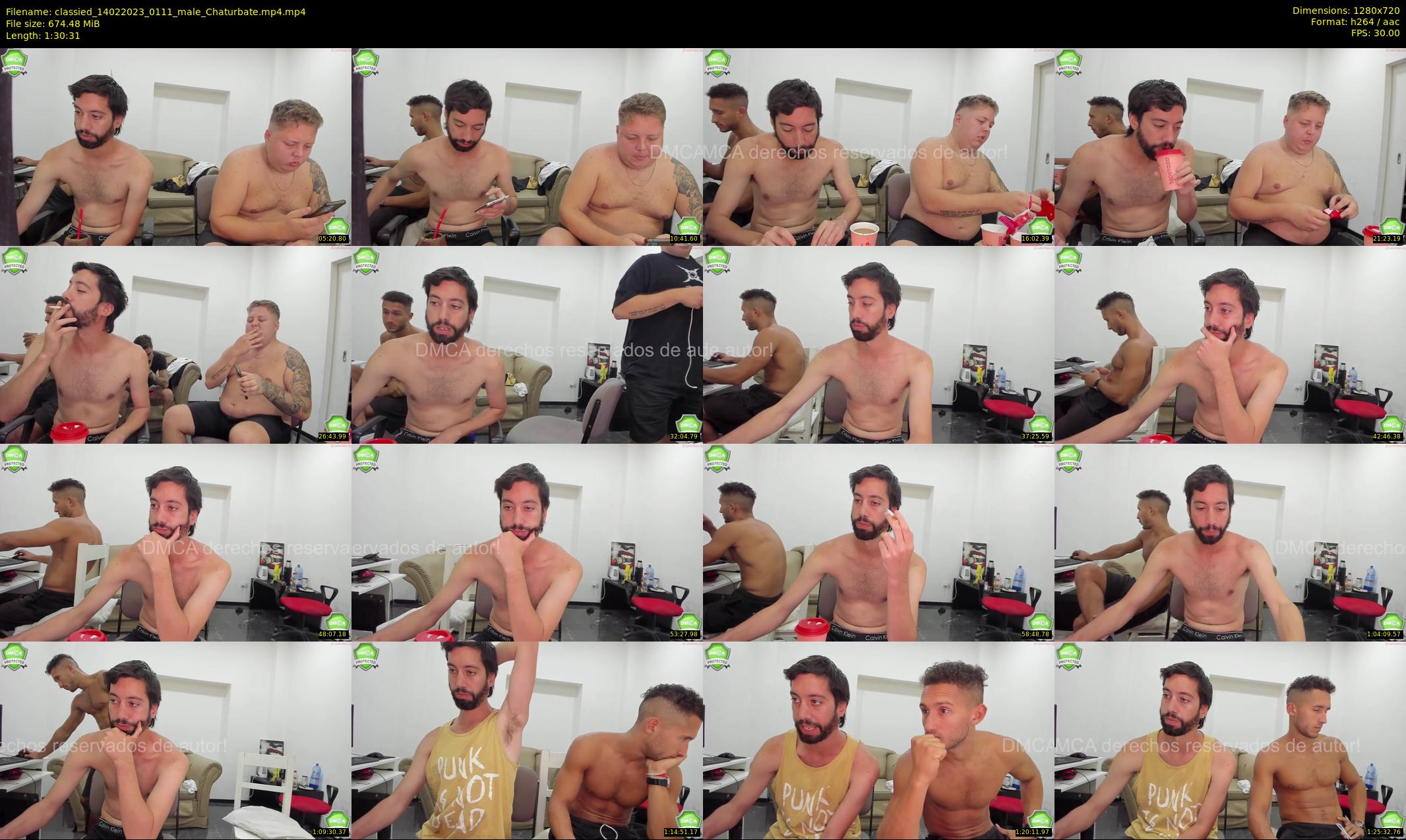 classied — 91 minute Chaturbate male cam show recording, 720p, Feb 14, 2023