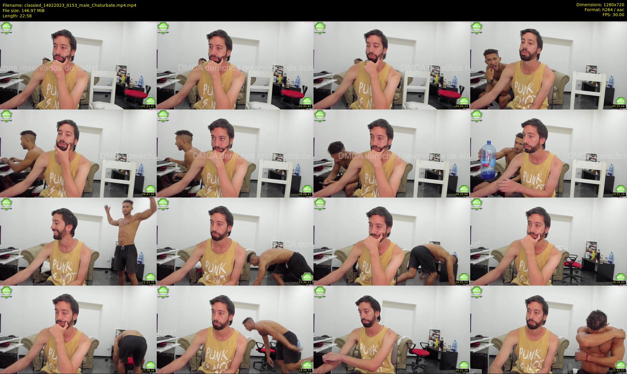 classied — 23 minute Chaturbate male cam show recording, 720p, Feb 14, 2023