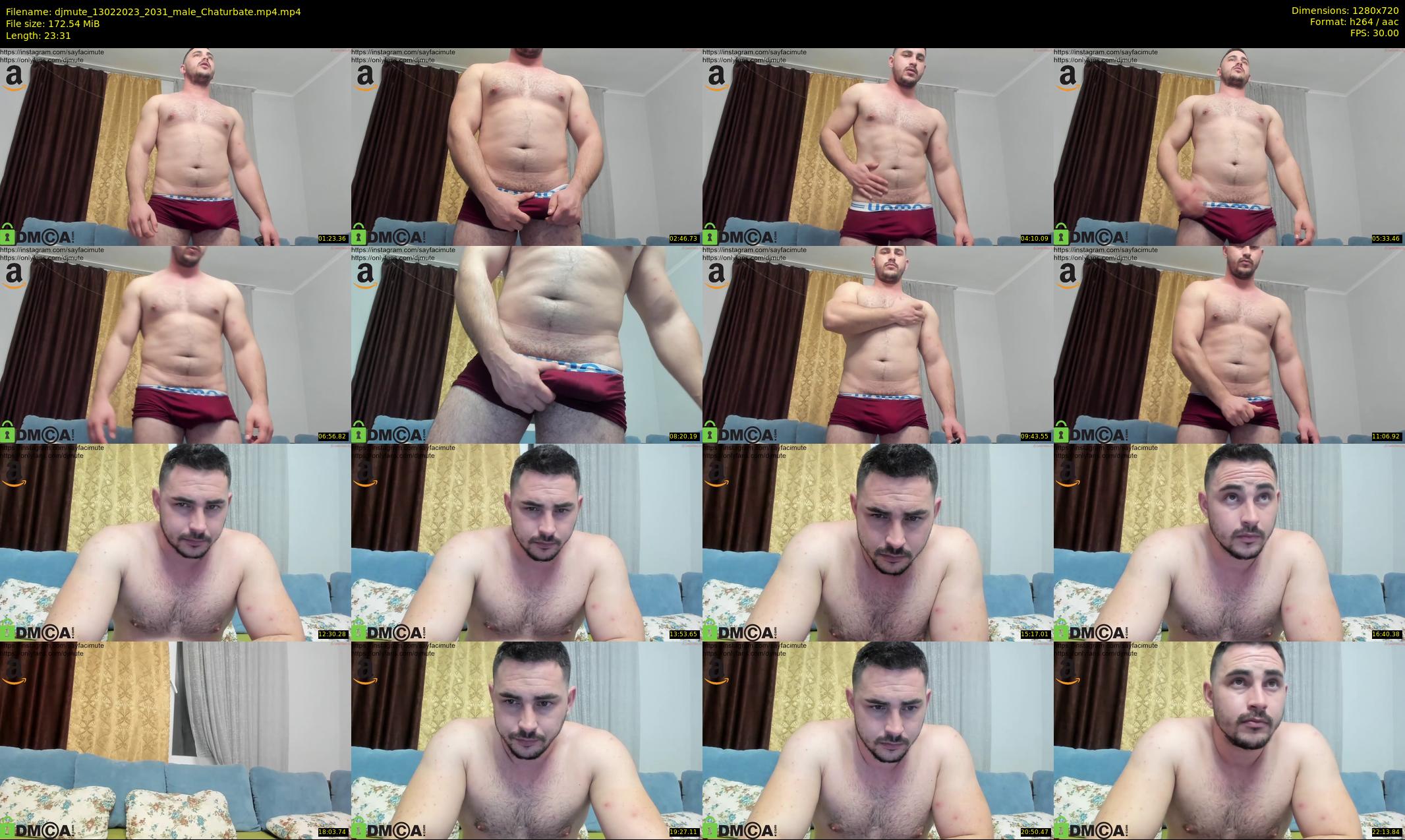 djmute — 24 minute Chaturbate male cam show recording, 720p, Feb 13, 2023